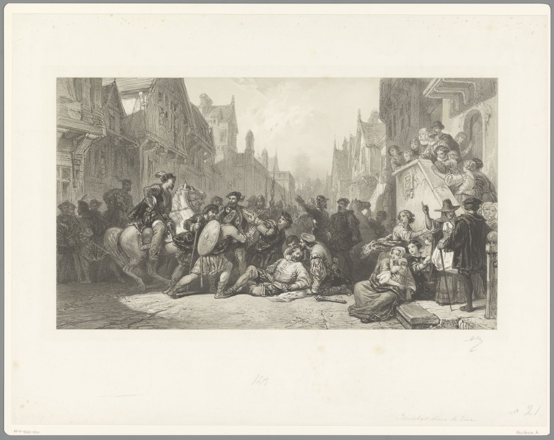 De moord op James Stewart, graaf van Moray by Adolphe Mouilleron