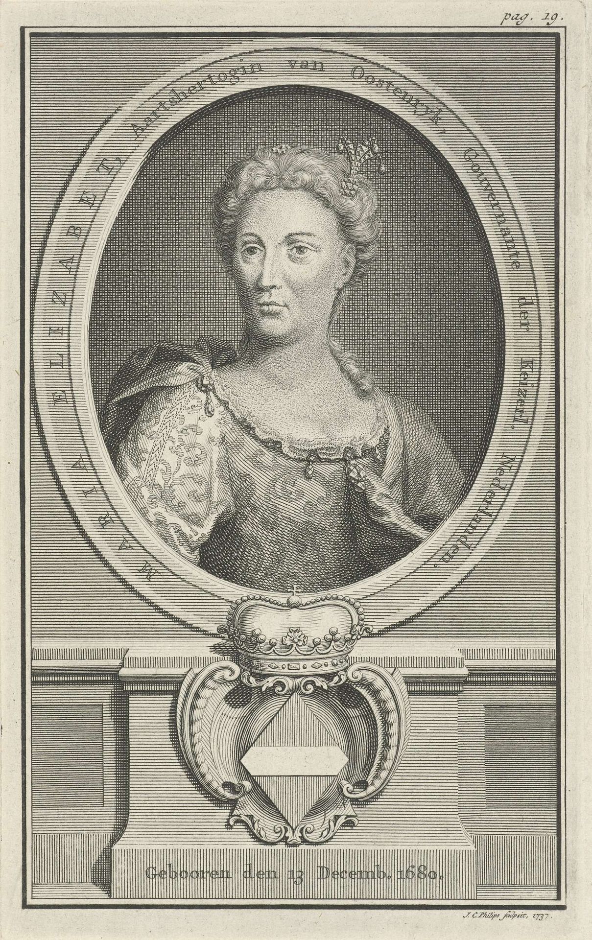 Portret van Maria Elisabeth Lucia Theresia Jozefa by Jan Caspar Philips