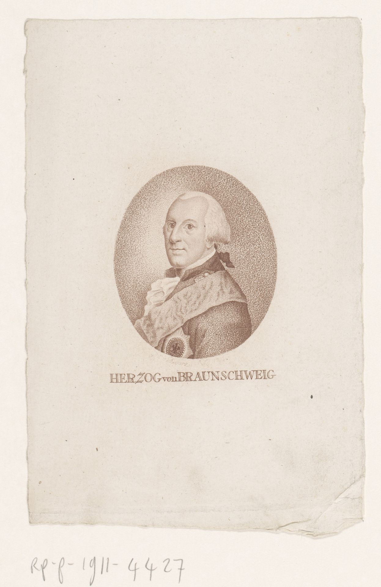 Portret van Karel Willem Ferdinand, hertog van Brunswijk-Wolfenbüttel by Paul Wolfgang Schwarz