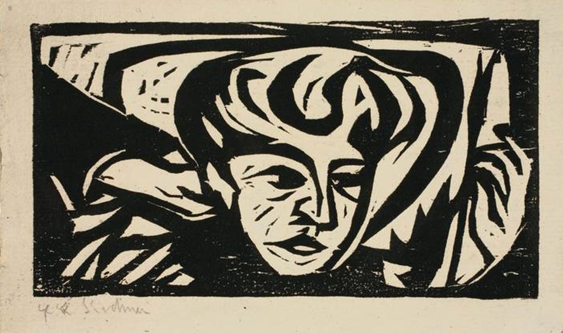 Dodo Head on Pillow by Ernst Ludwig Kirchner
