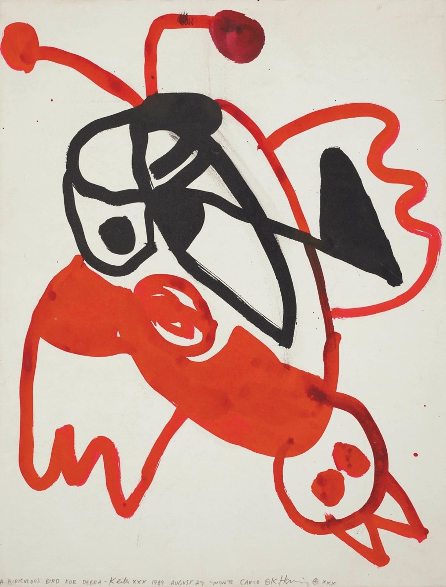 A ridiculous bird by Keith Haring