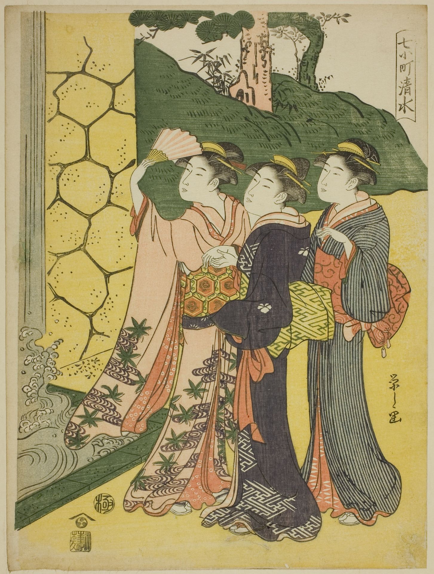 Kiyomizu, from the series "Seven Komachi (Nana Komachi)" by Chōbunsai Eishi 鳥文斎栄之