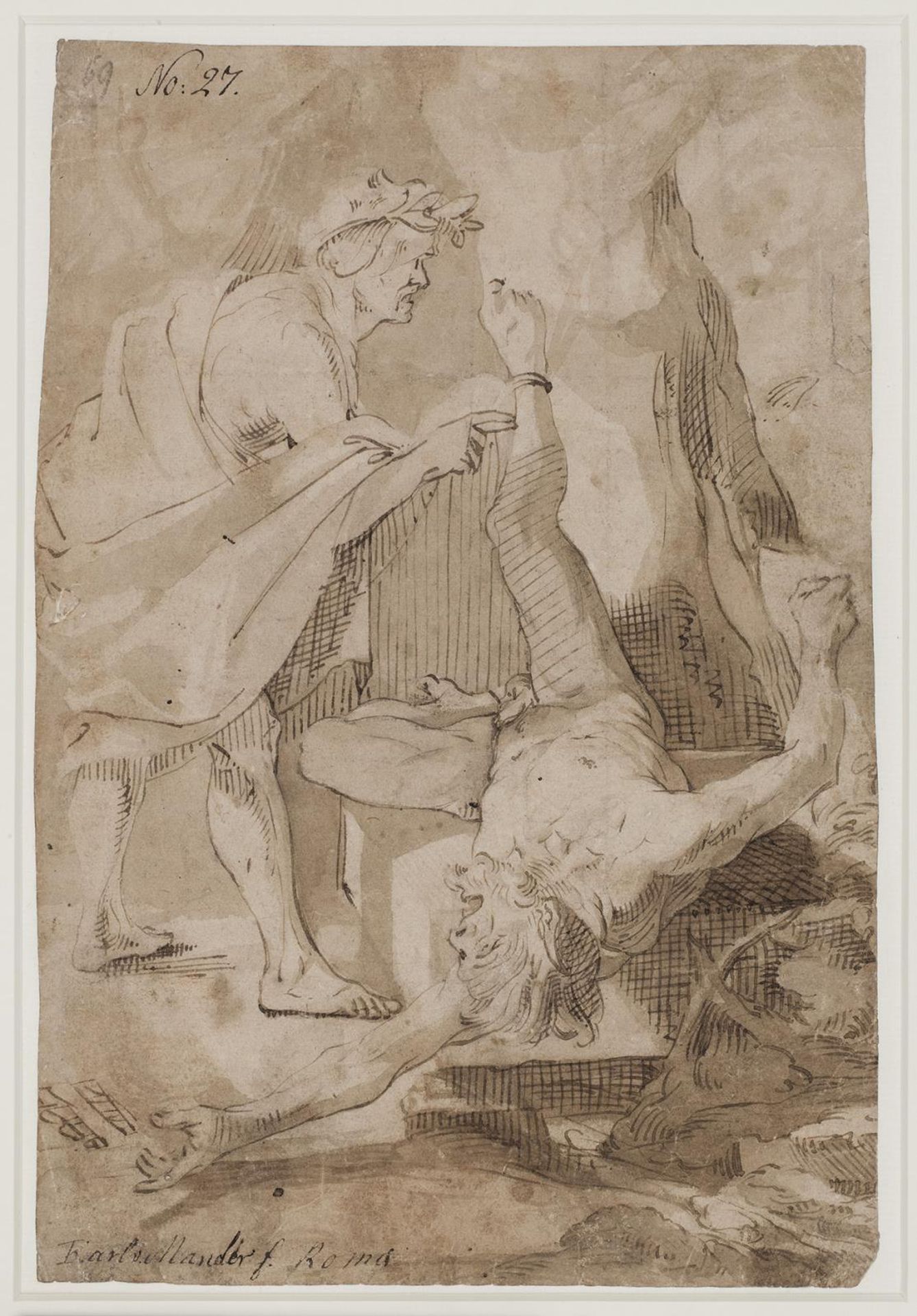 Apollon flår Marsyas by Mander III, Karel van