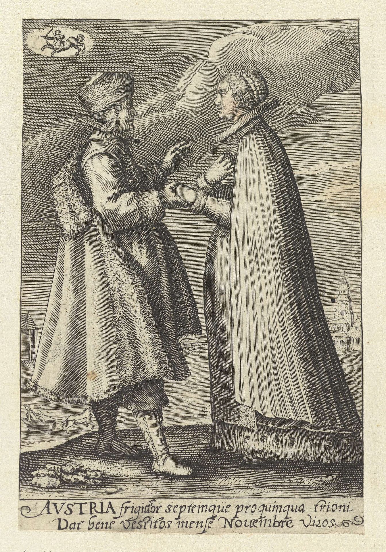 November: paar uit Oostenrijk by Crispijn van de (II) Passe