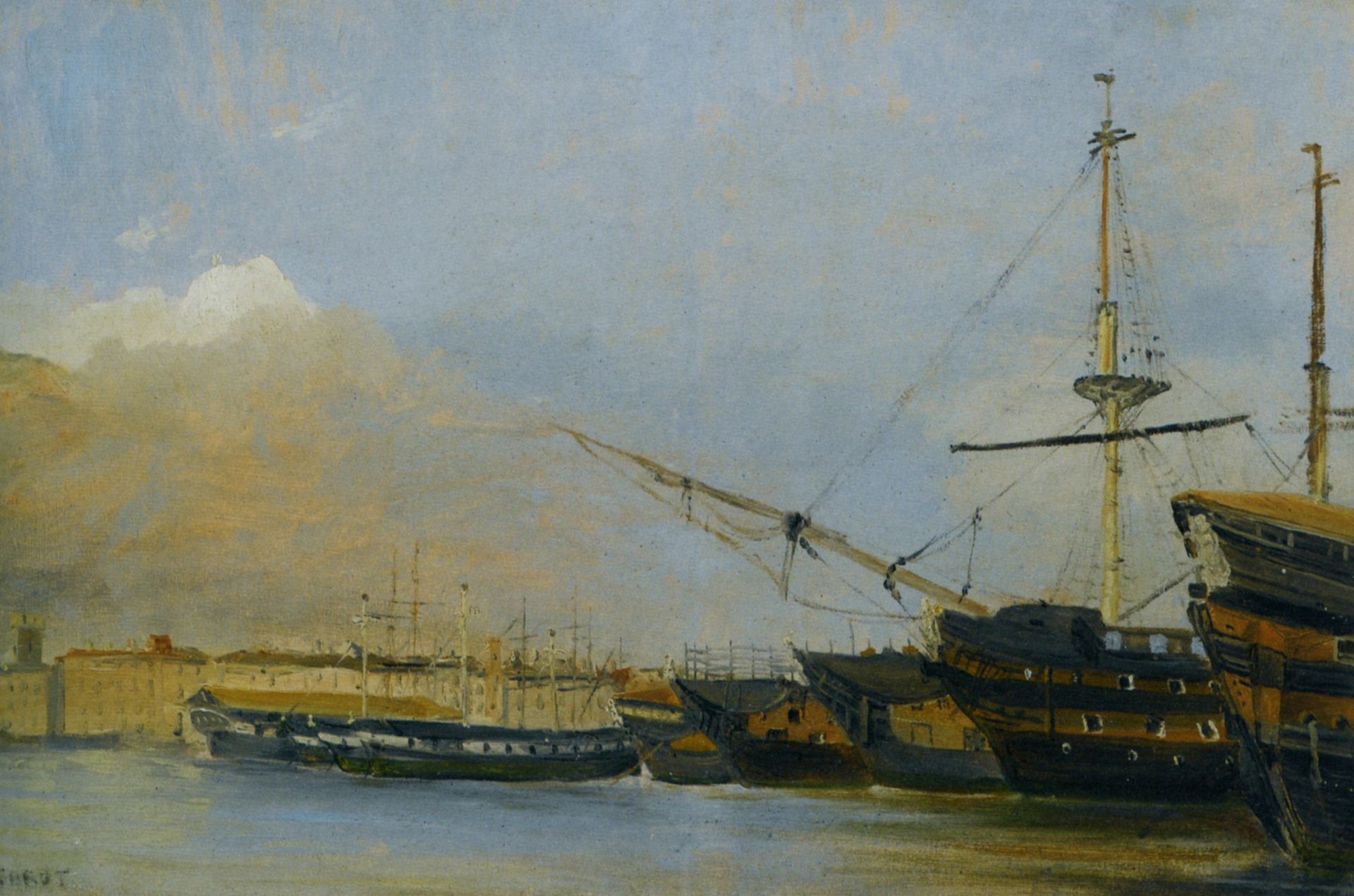 Toulon Battleships Dismantled by Camille Corot