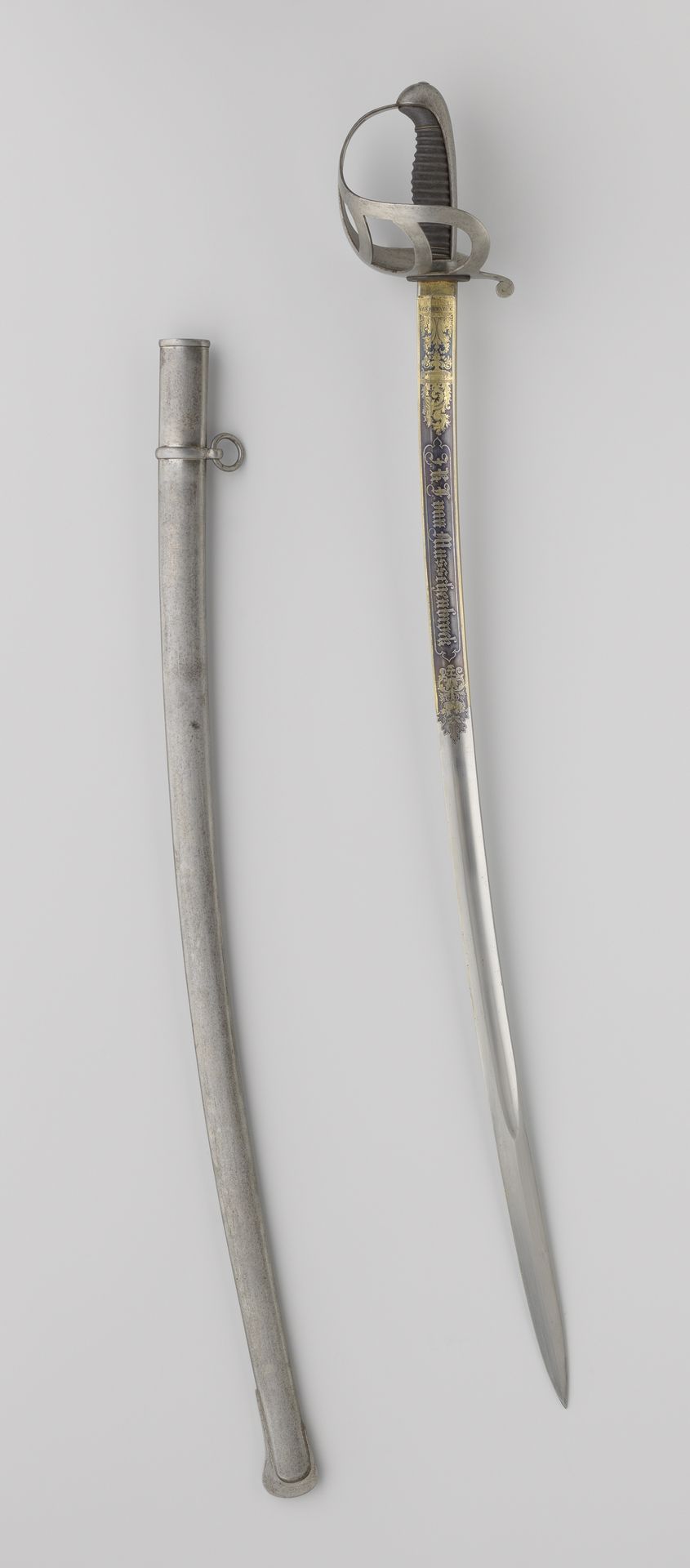 Officierssabel van de cavalerie No. 1 met schede by Aug. & Alb. Schnitzler