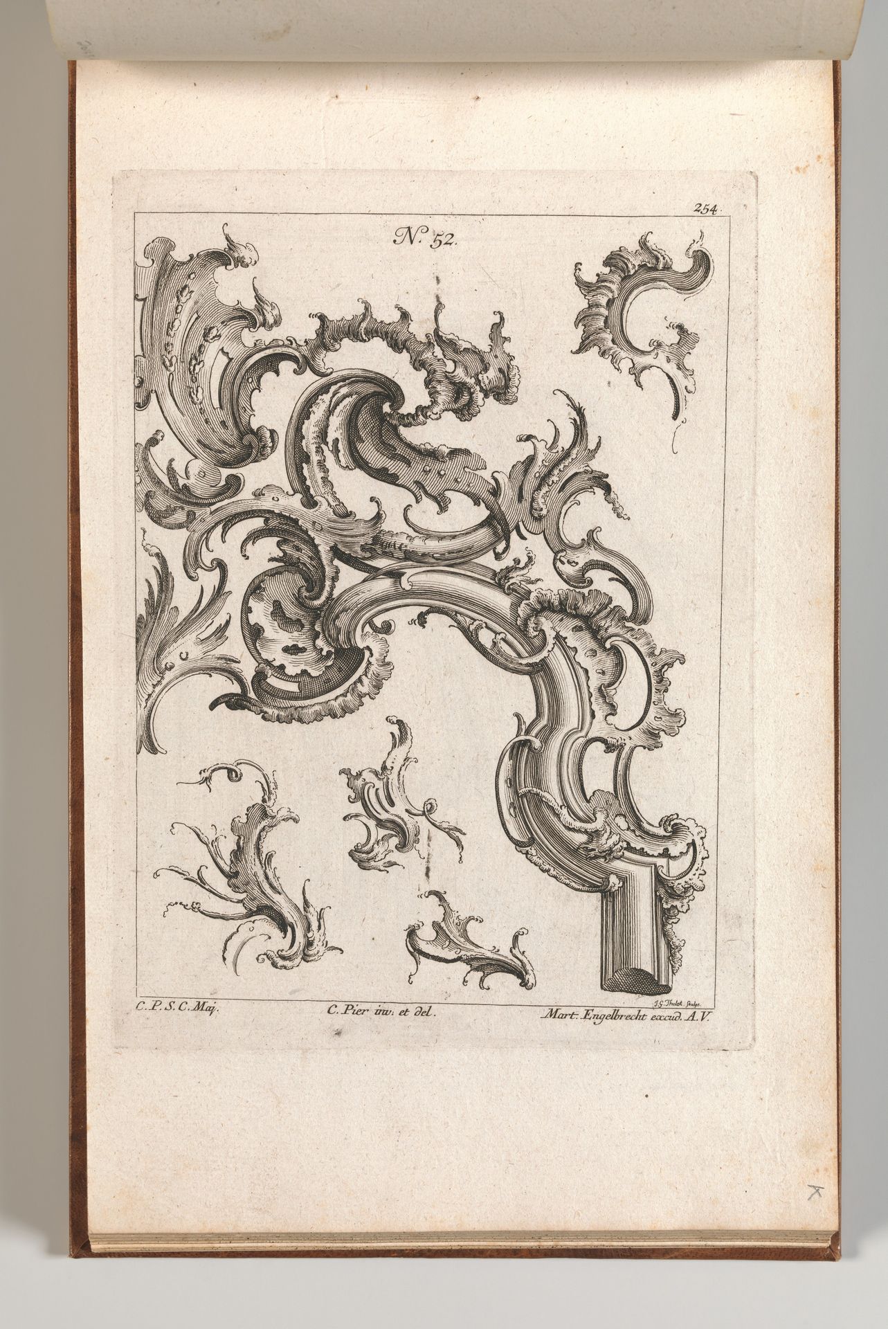 Various Designs for Rocaille Ornaments, Plate 1 from an Untitled Series of Rocaille Ornaments for Frames by Jacob Gottlieb Thelot
