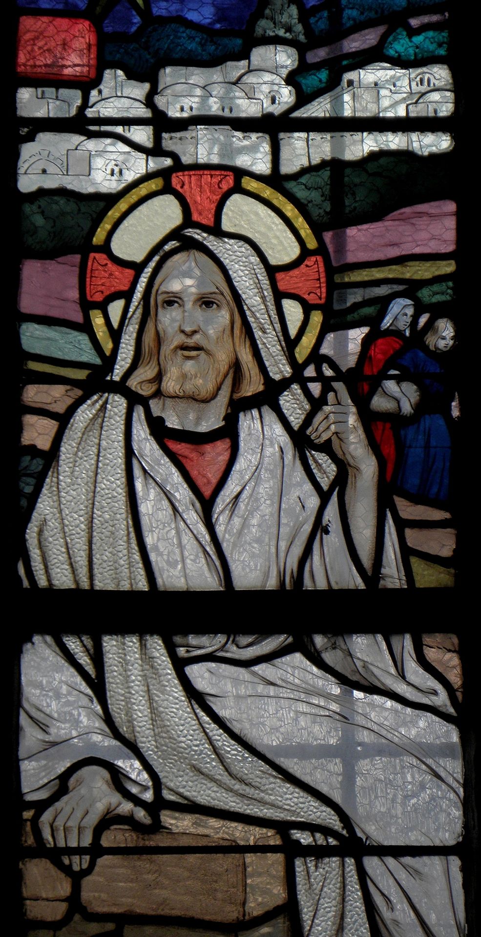 Jesus and the Samaritan woman. Eglise Saint-Sulpice de Fougères (detail) by Ludovic Alleaume