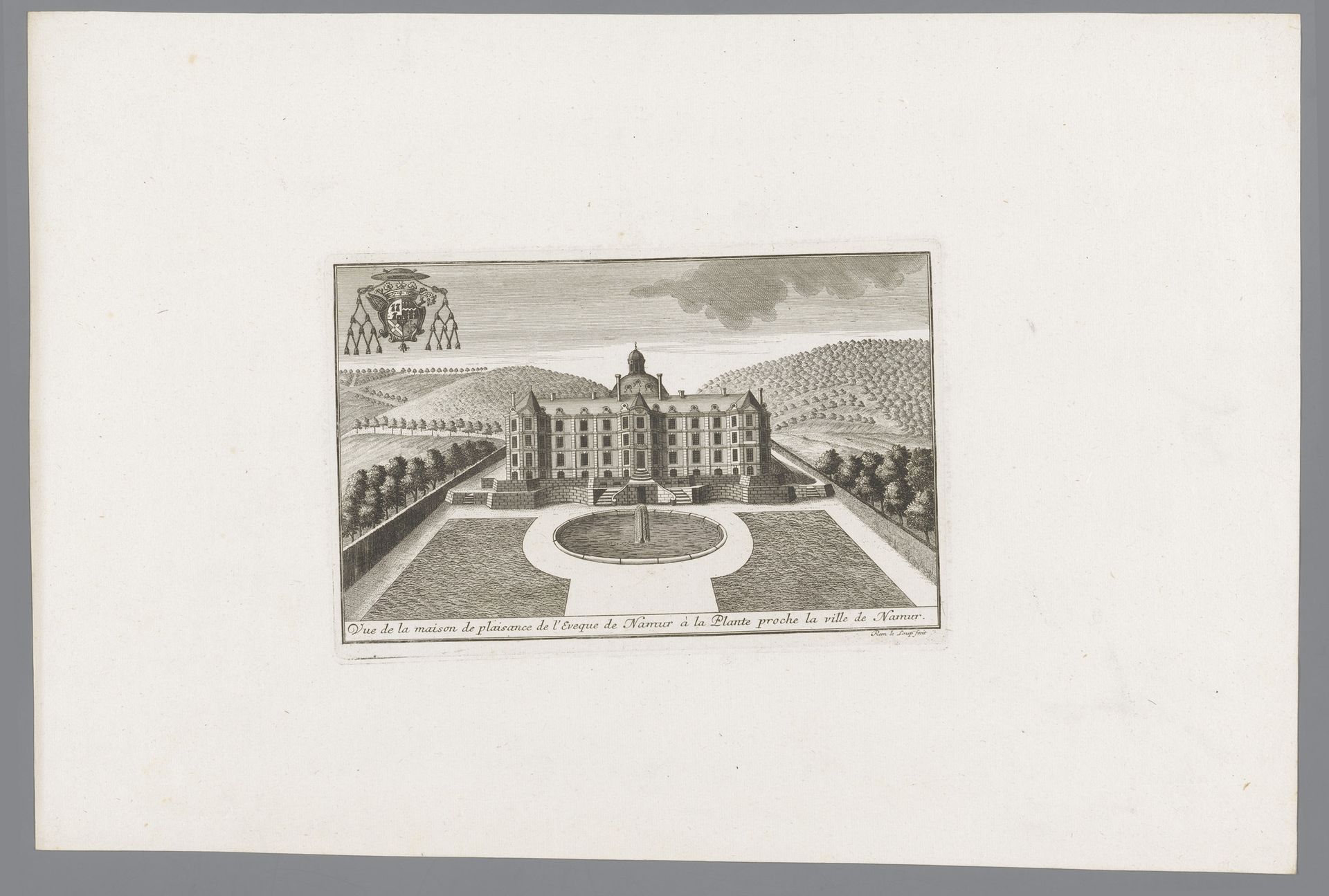 Gezicht op de buitenplaats van de bisschop van Namen by Anonymous