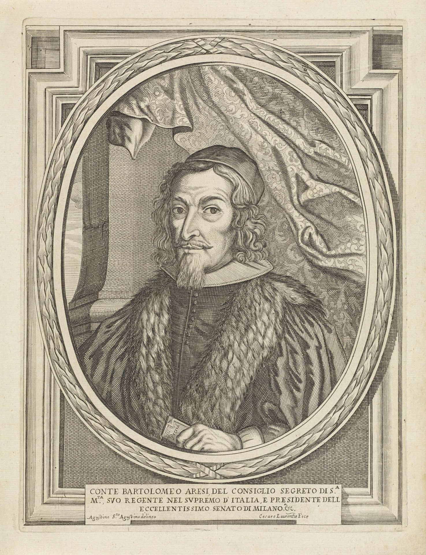 Portret van Bartolomeo Aresi by Cesare Laurentio