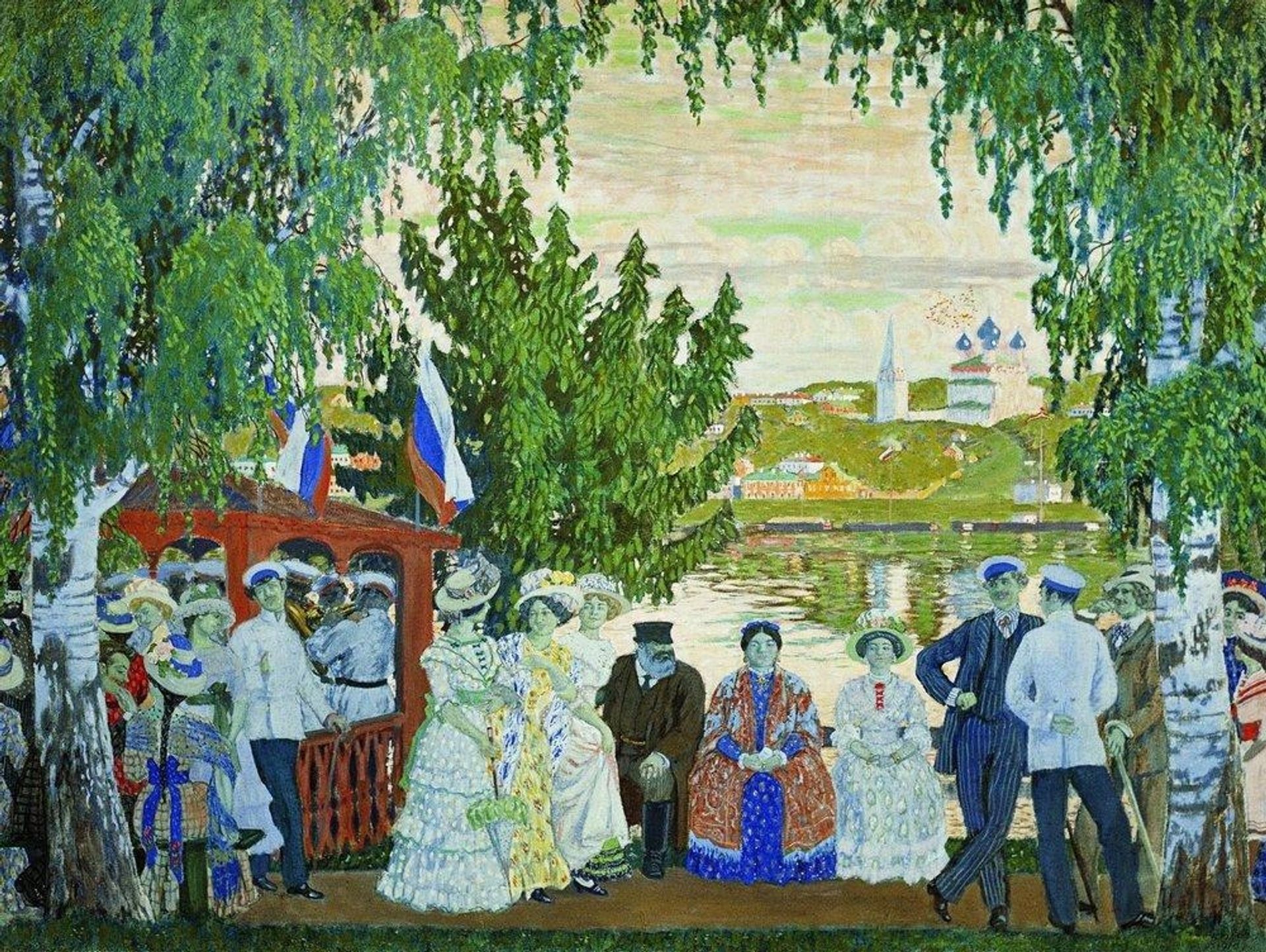 Festive Gathering by Boris Kustodiev