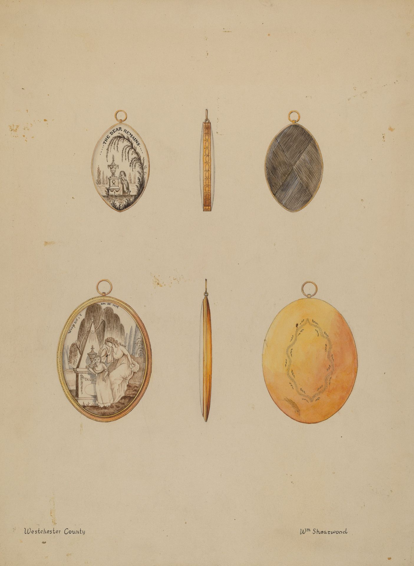 Mourning Pendants by William P. Shearwood
