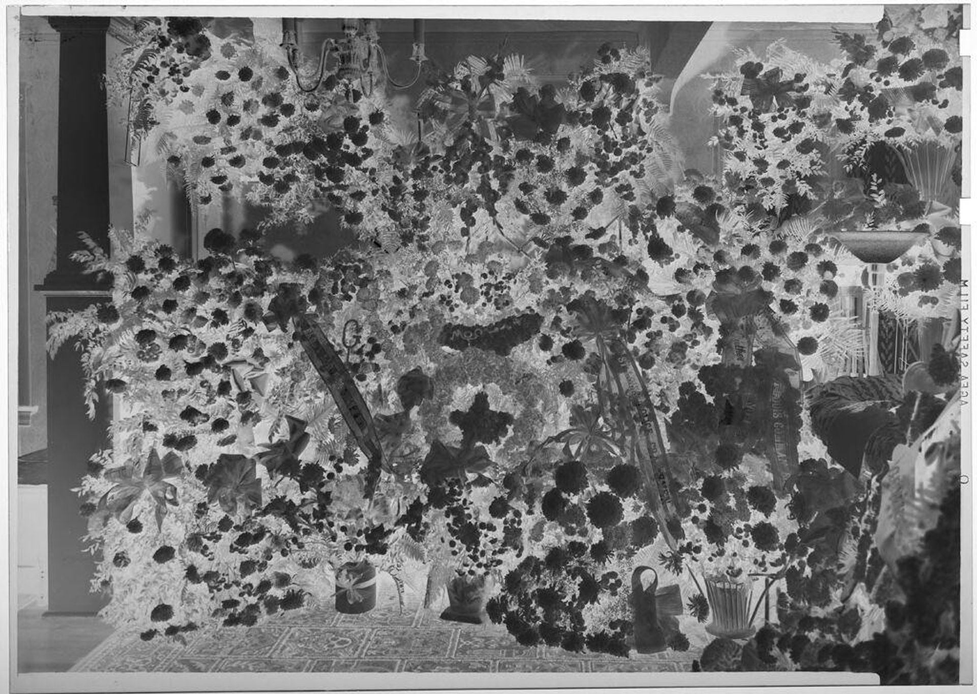 Untitled (view of many floral arrangements inside fancy room) by Martin Schweig