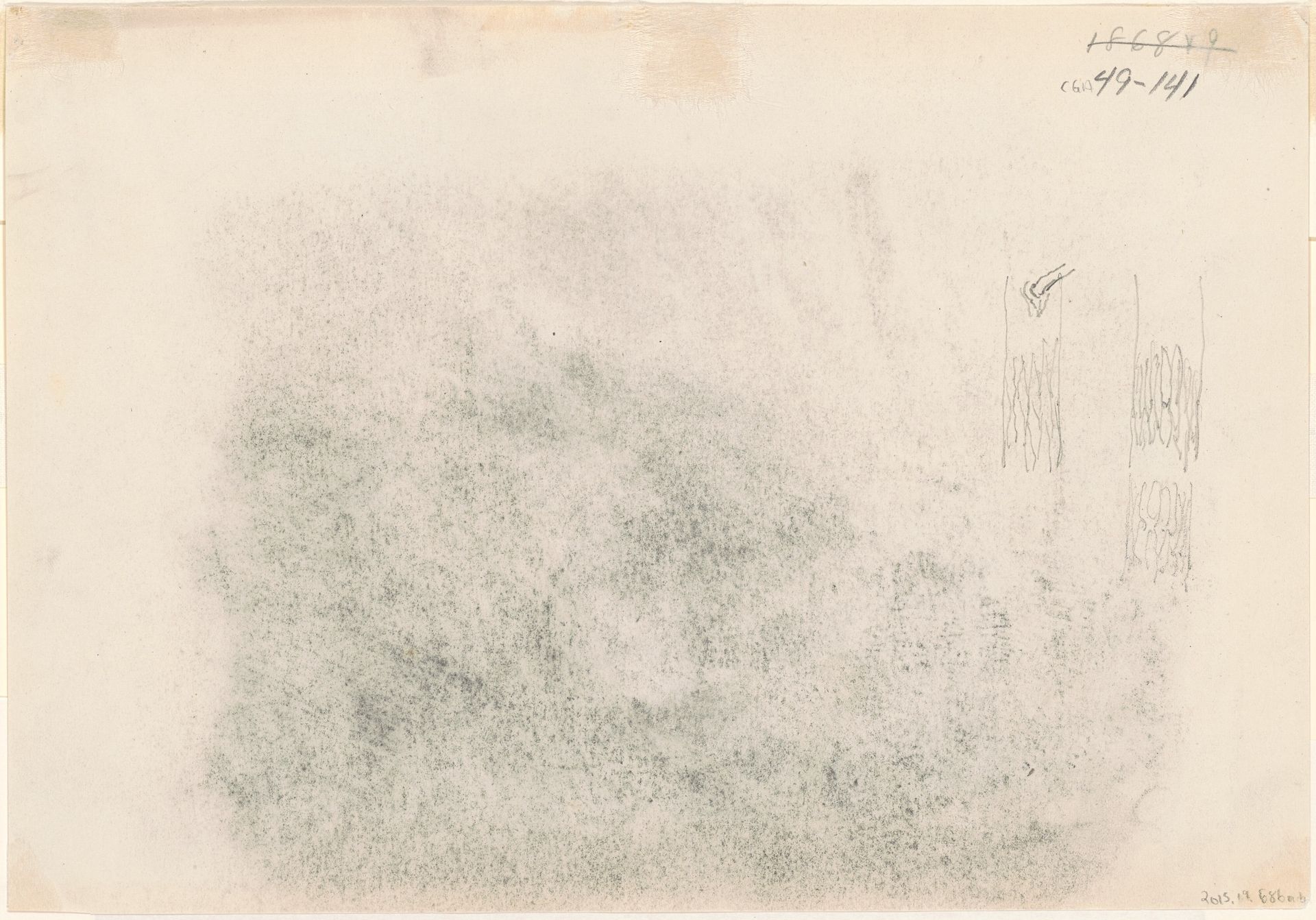 Tree Trunks [verso] by John Singer Sargent