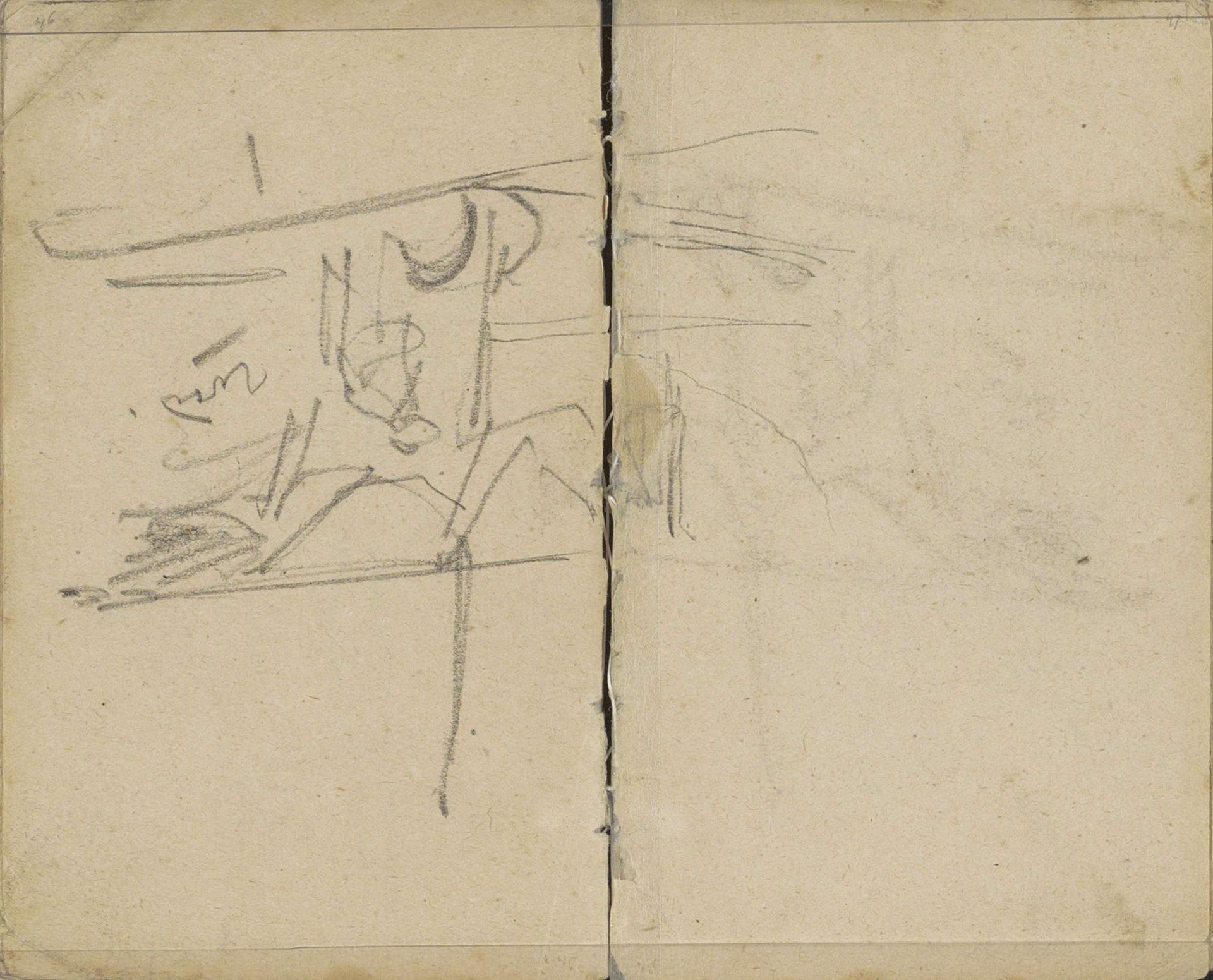 Figuur, mogelijk op of bij een boot by George Hendrik Breitner