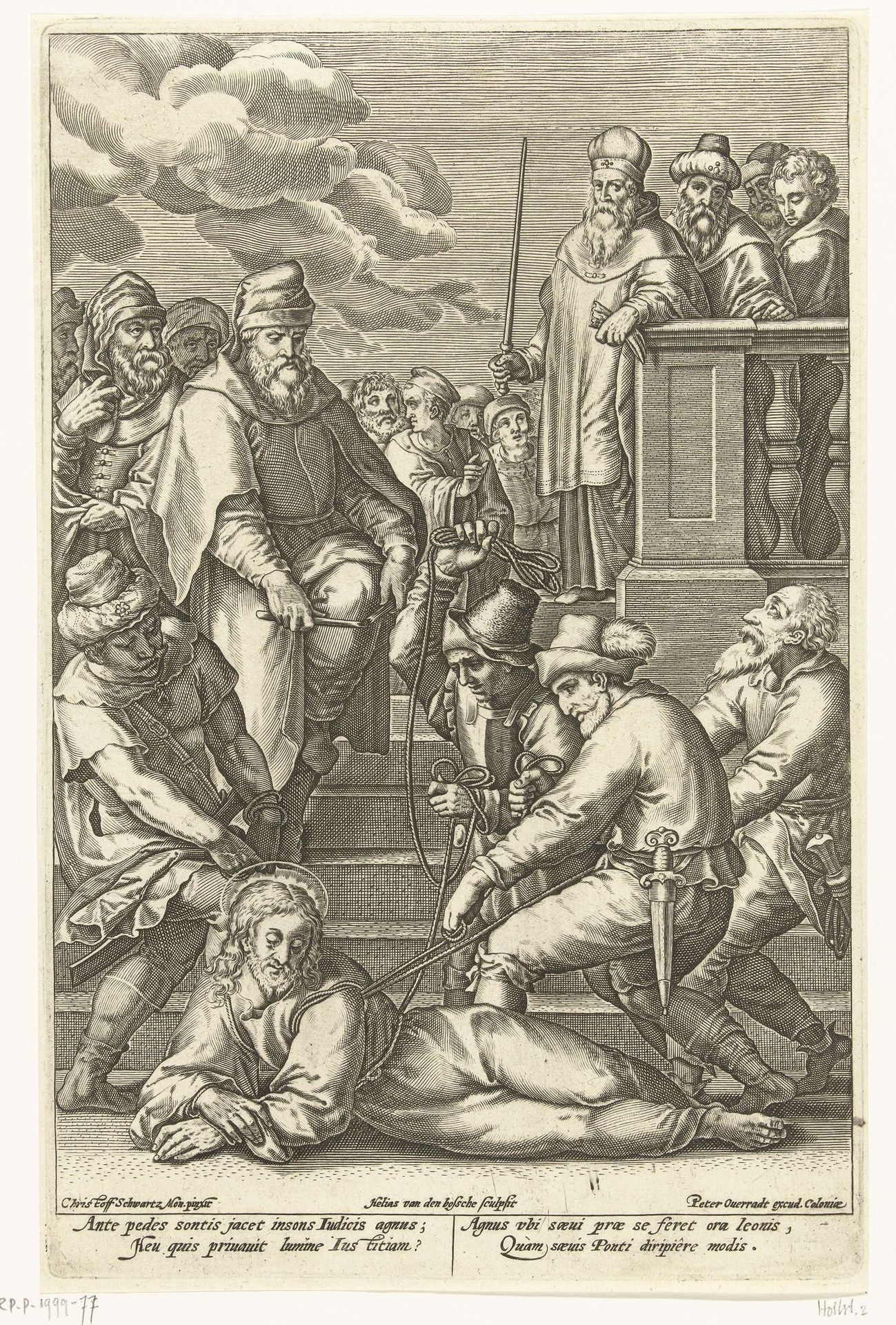 Pilatus breekt zijn staf by Elias van den Bossche