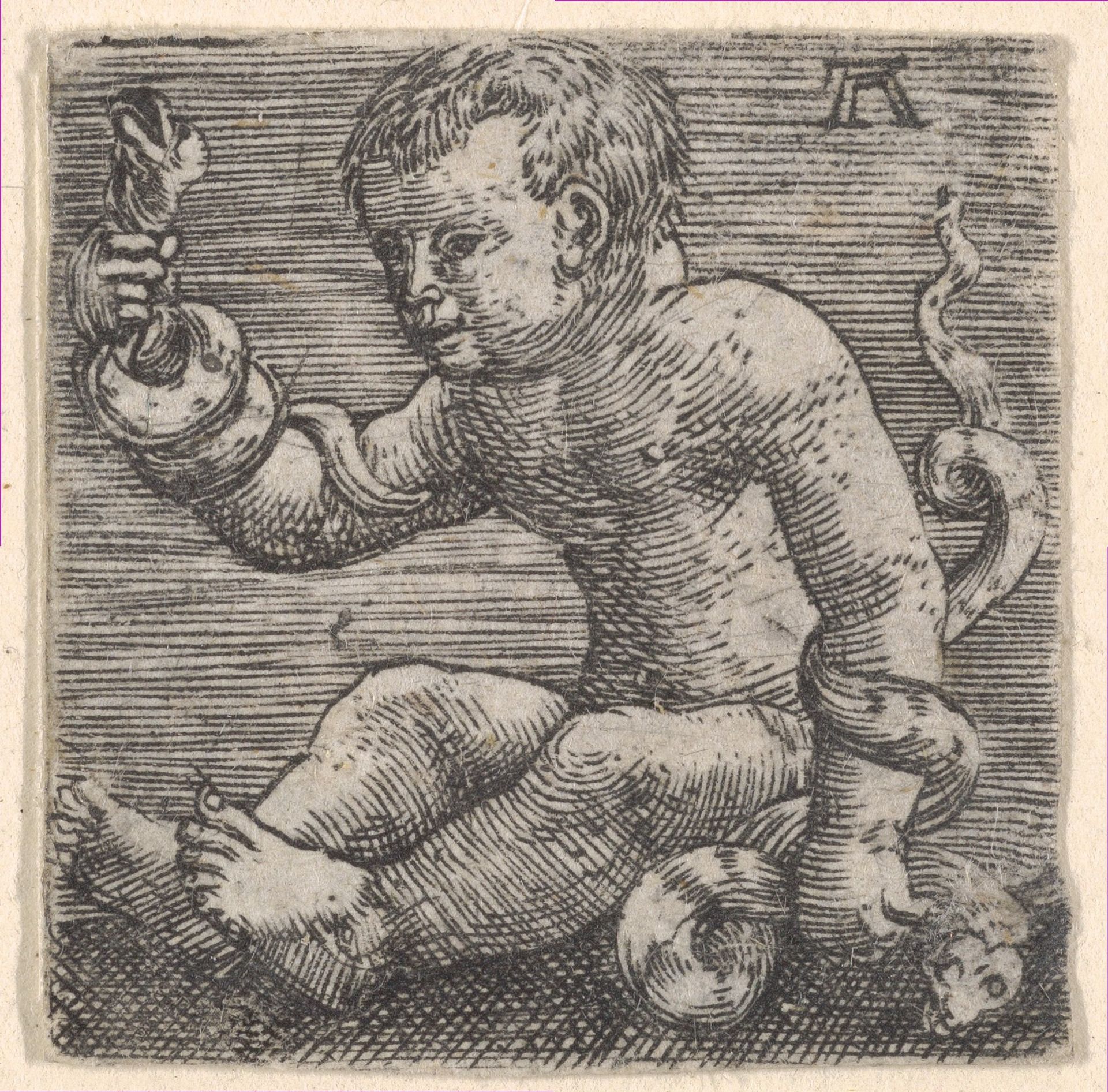 Young Hercules Killing the Snakes by Albrecht Altdorfer