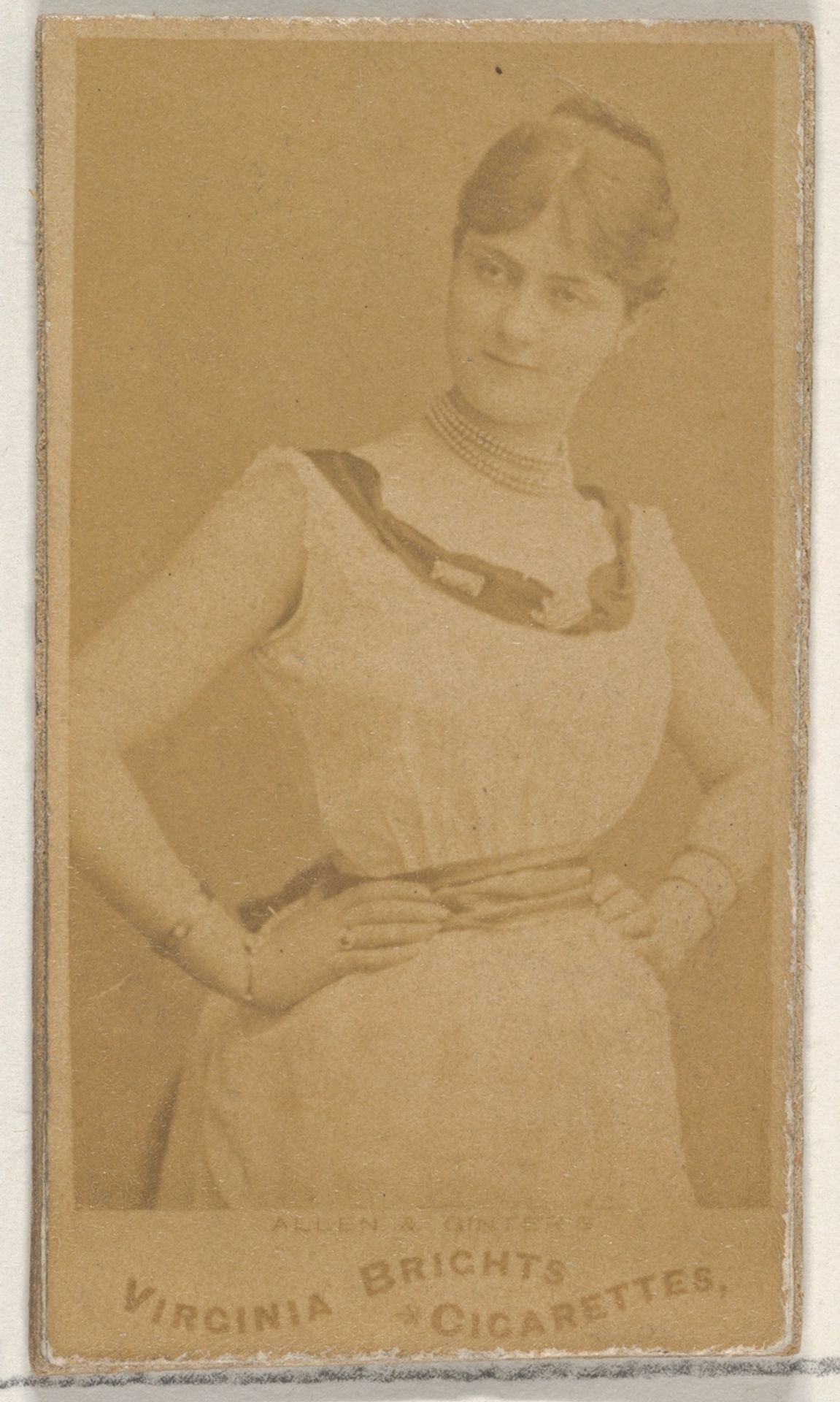 From the Actors and Actresses series (N45, Type 5) for Virginia Brights Cigarettes by Allen & Ginter
