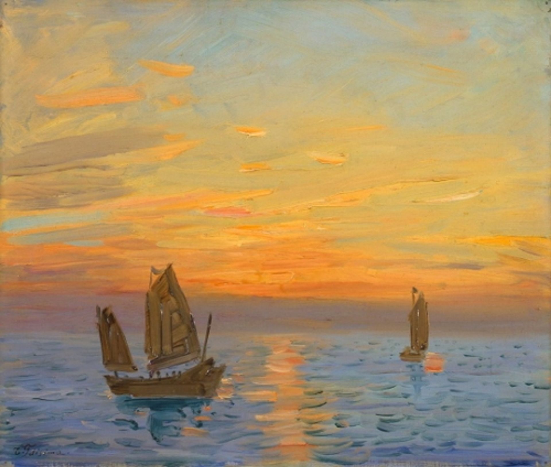 Sunrise (the Sea) by Fujishima Takeji