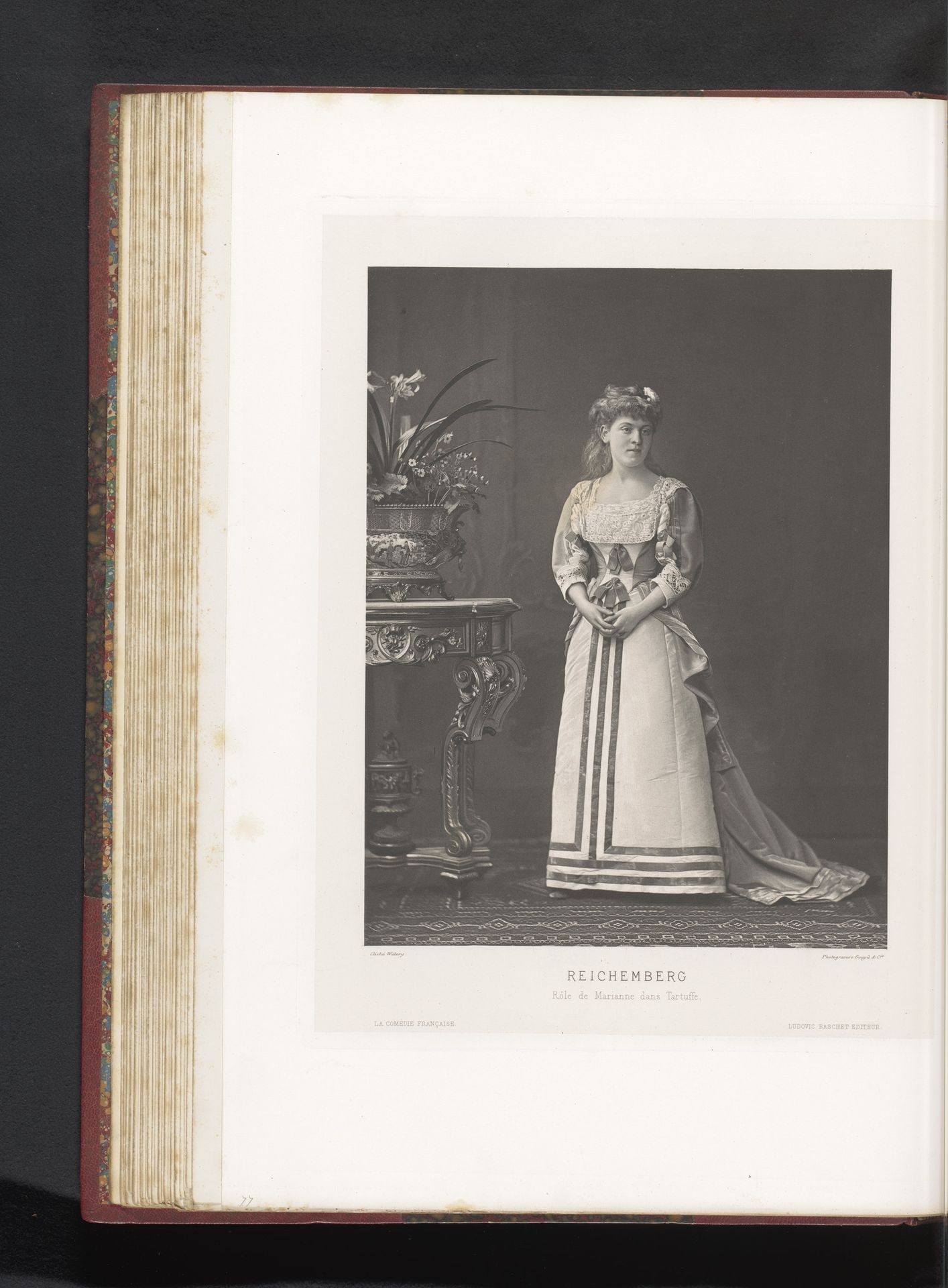 Portret van Angélique-Charlotte-Suzanne Reichemberg in de rol van Marianne in Tartuffe by Anonymous