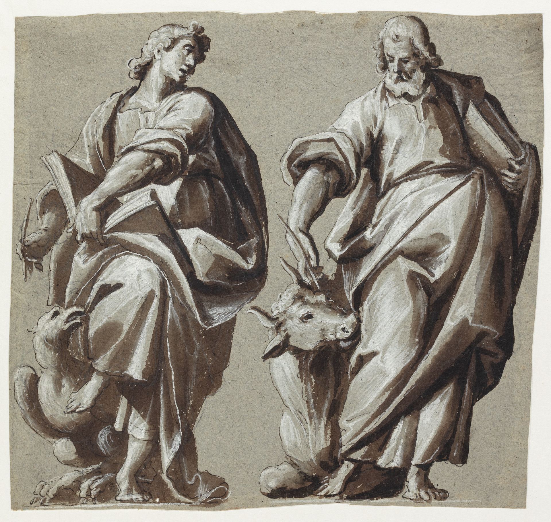 Evangelisterne Johannes og Lukas by Giovanni Mauro della Rovere