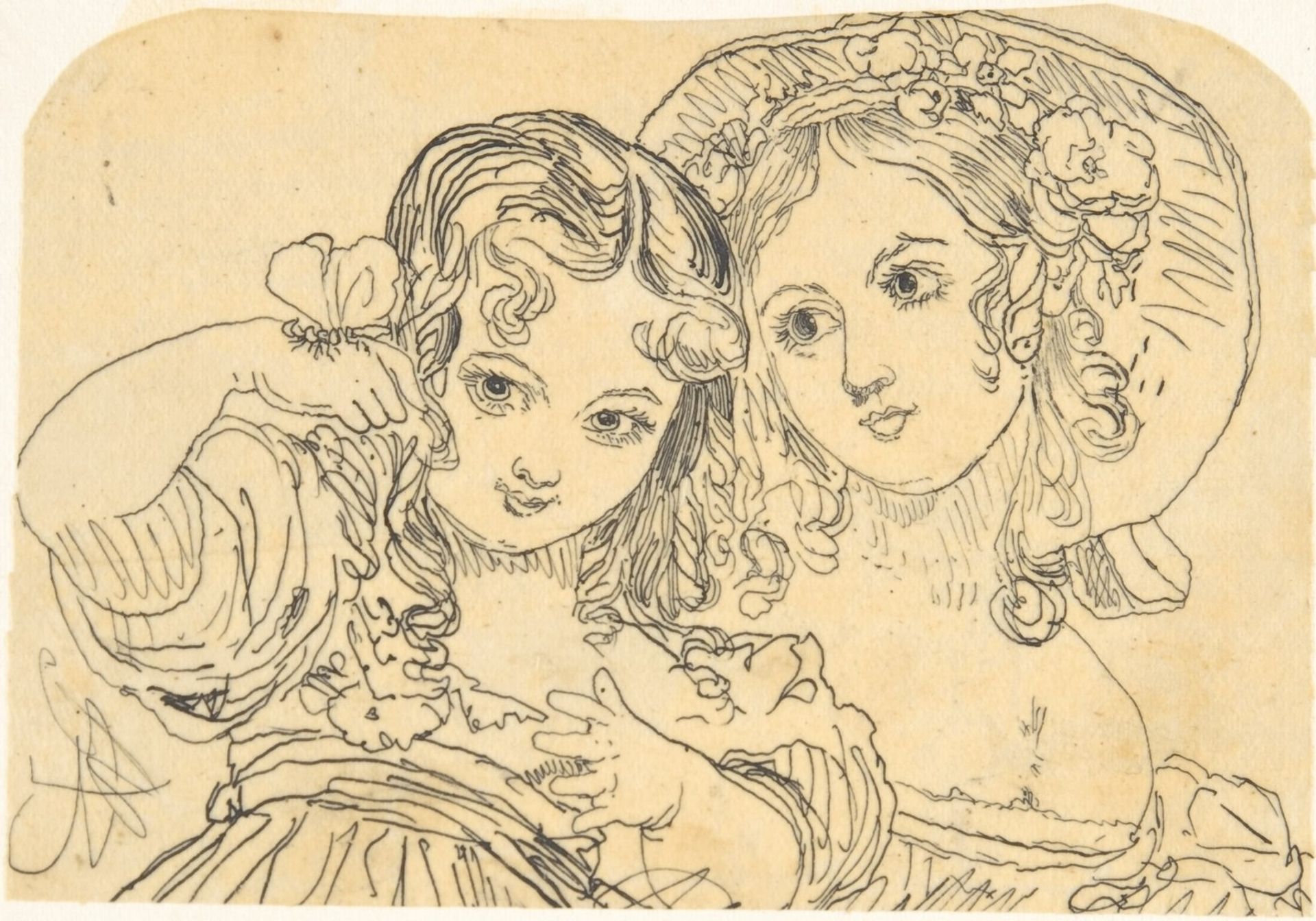 Study of Young Girls by Rodolphe Bresdin