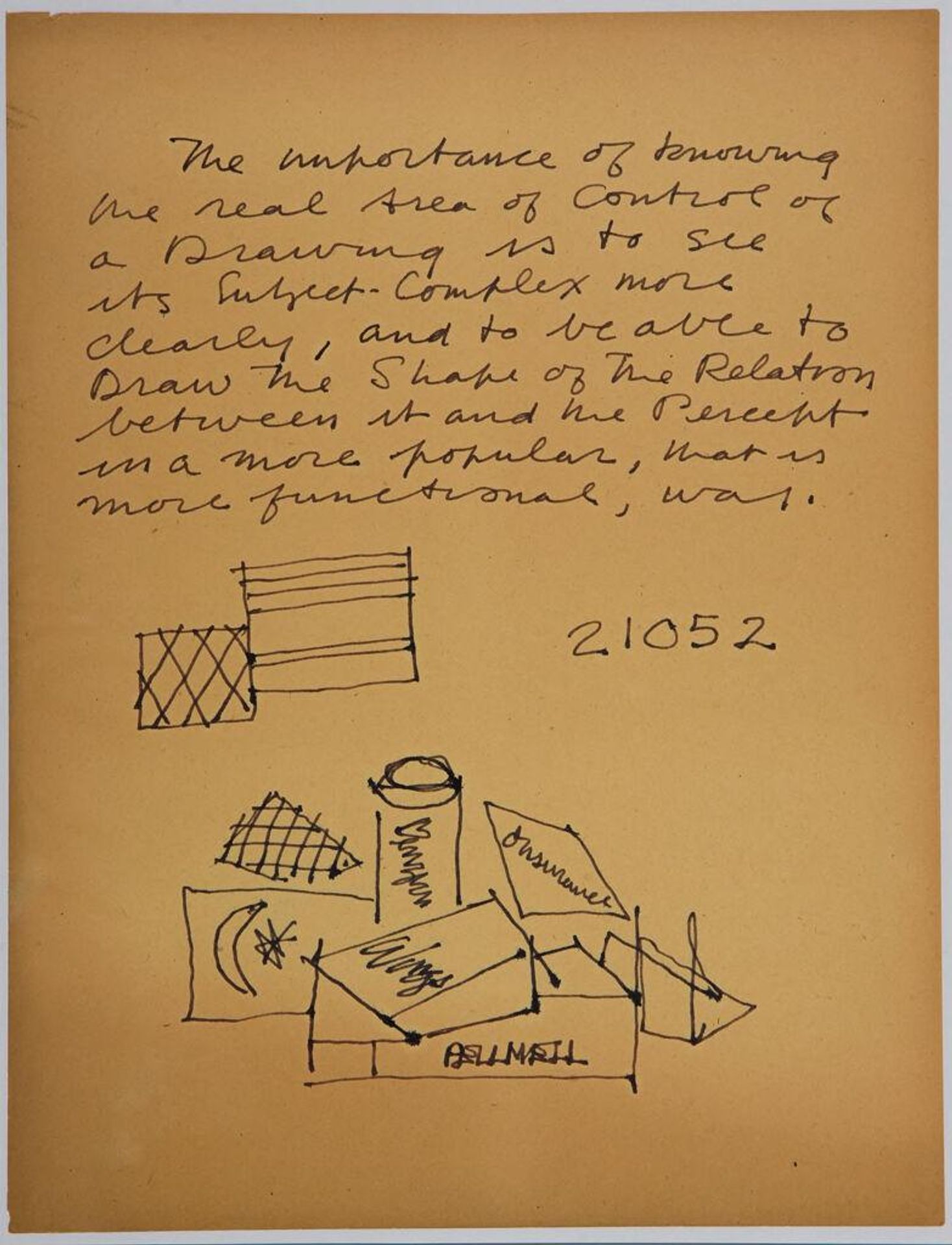Art Theory Text with Sketch by Stuart Davis