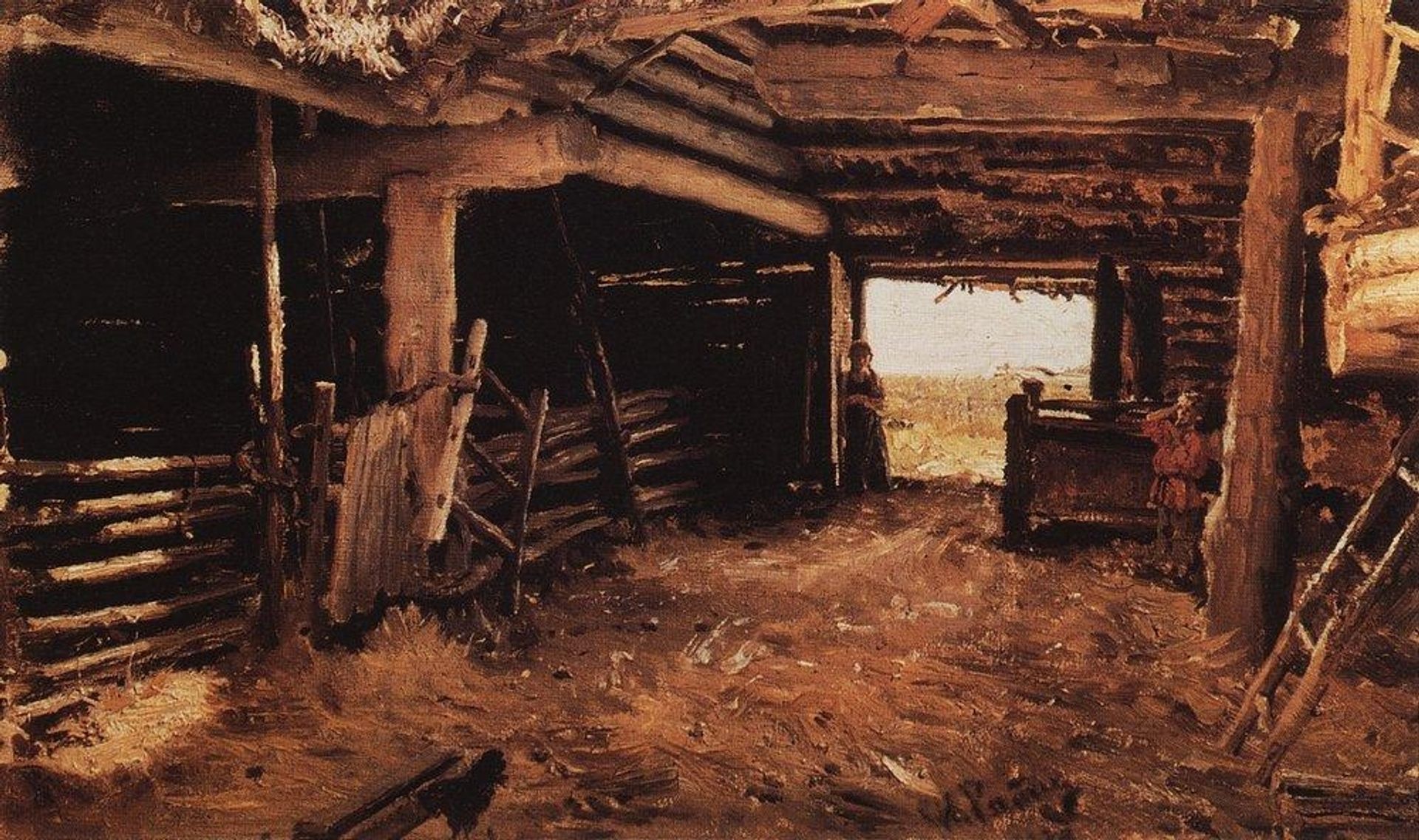 Peasant Yard by Ilya Repin
