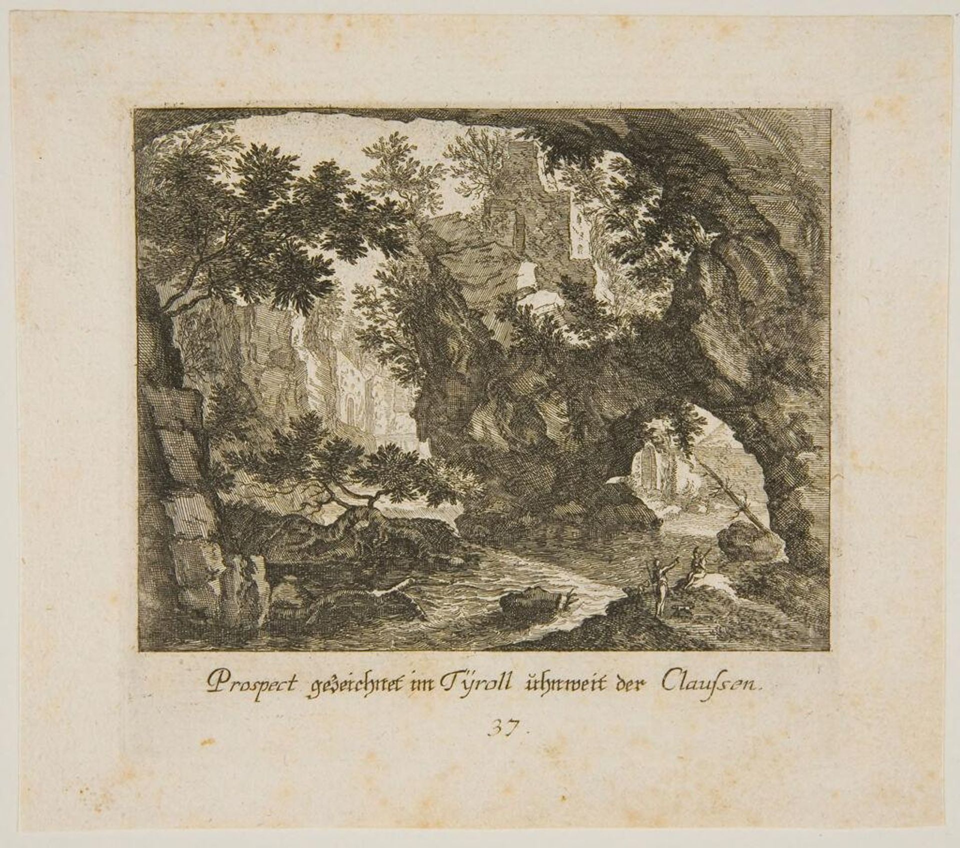 View Drawn in the Tyrol in the Vicinity of Claussen by Melchior KÃ¼sel