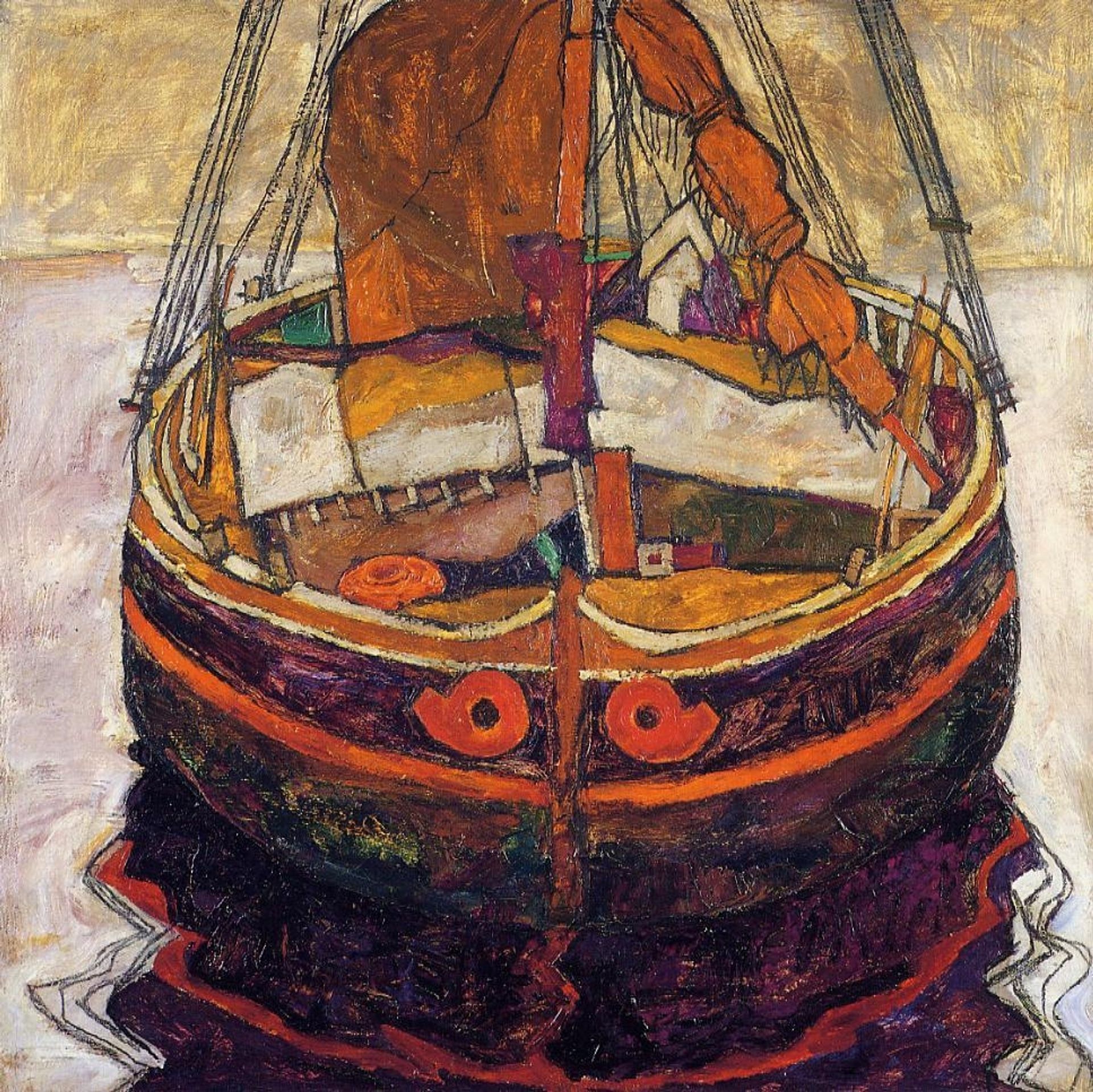 Trieste Fishing Boat by Egon Schiele
