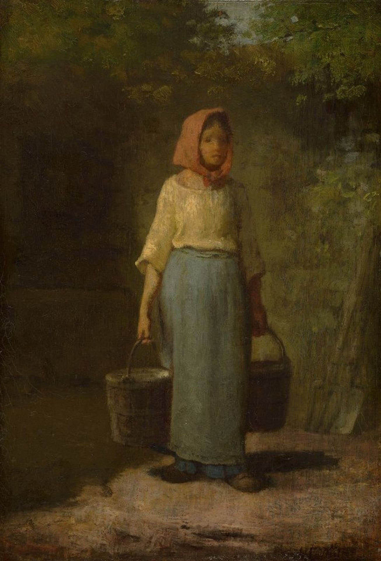 Peasant Girl Returning From The Well by Jean-François Millet