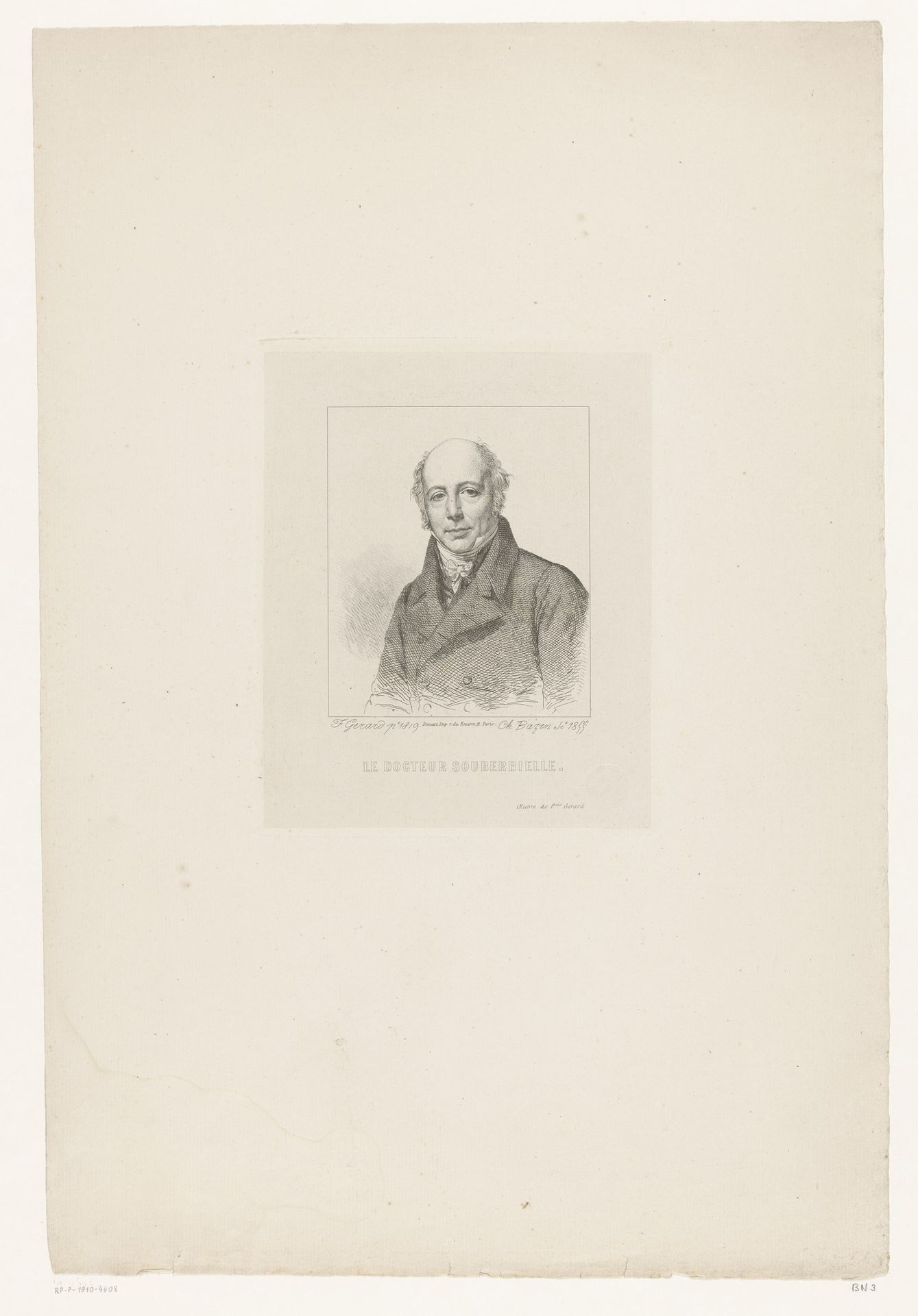 Portret van Joseph Souberbielle by Charles Louis Bazin