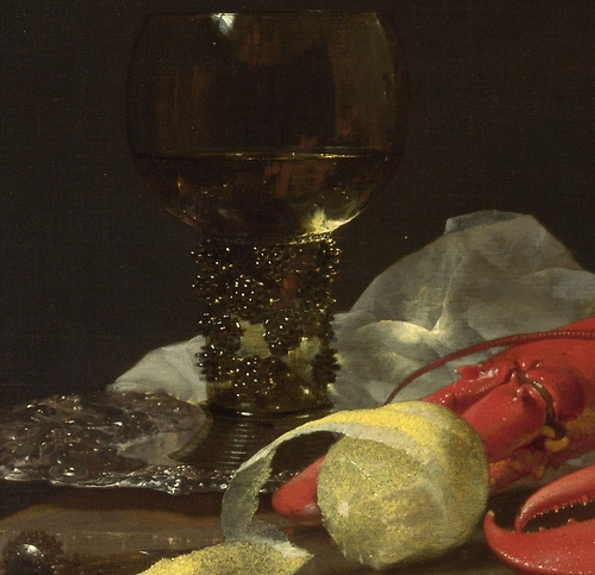 Still Life with Drinking-Horn (detail) by Willem Kalf