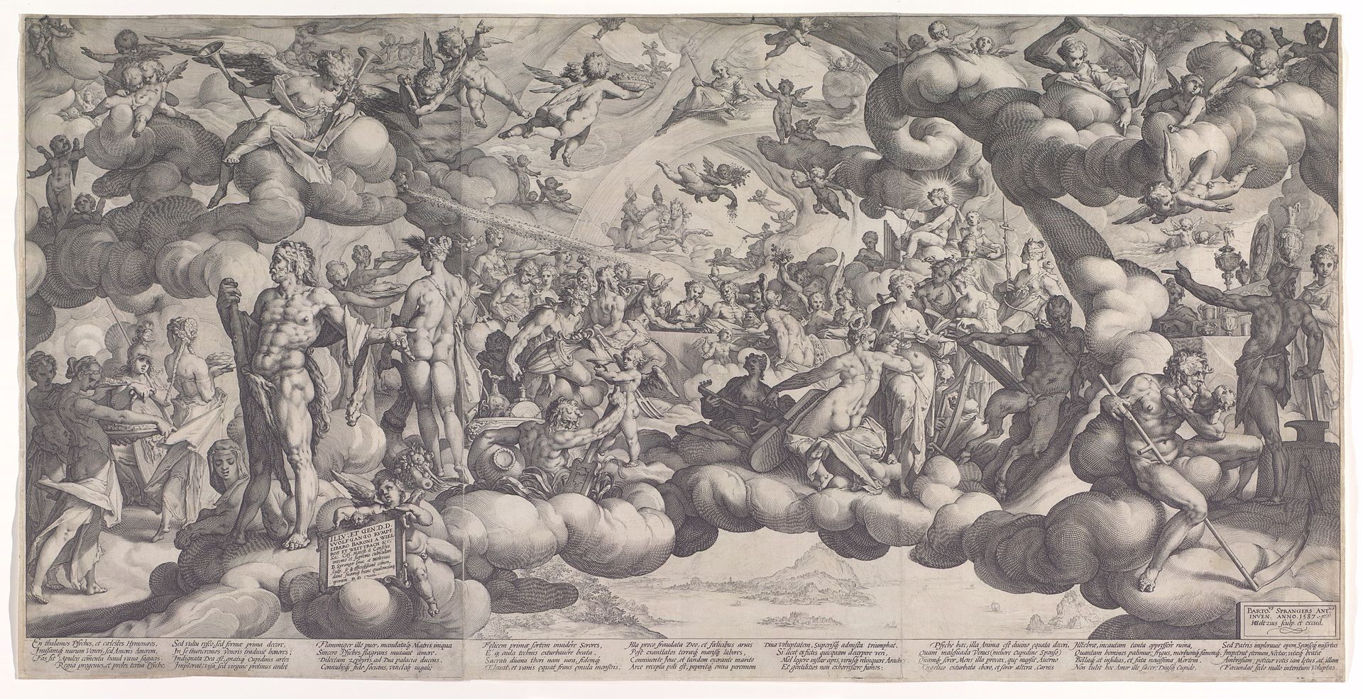 The Feast of the Gods at the Marriage of Cupid and Psyche by Hendrick Goltzius