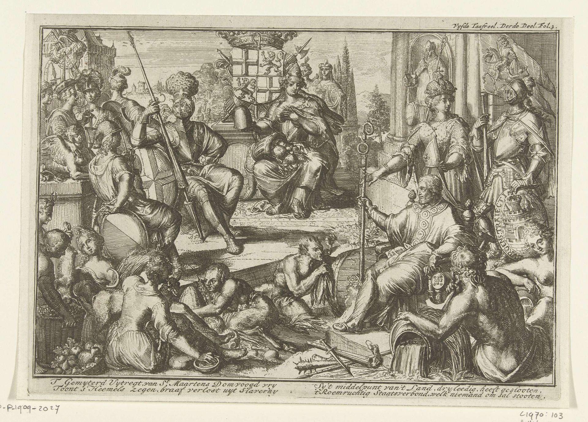 Allegorie met Utrecht by Romeyn de Hooghe