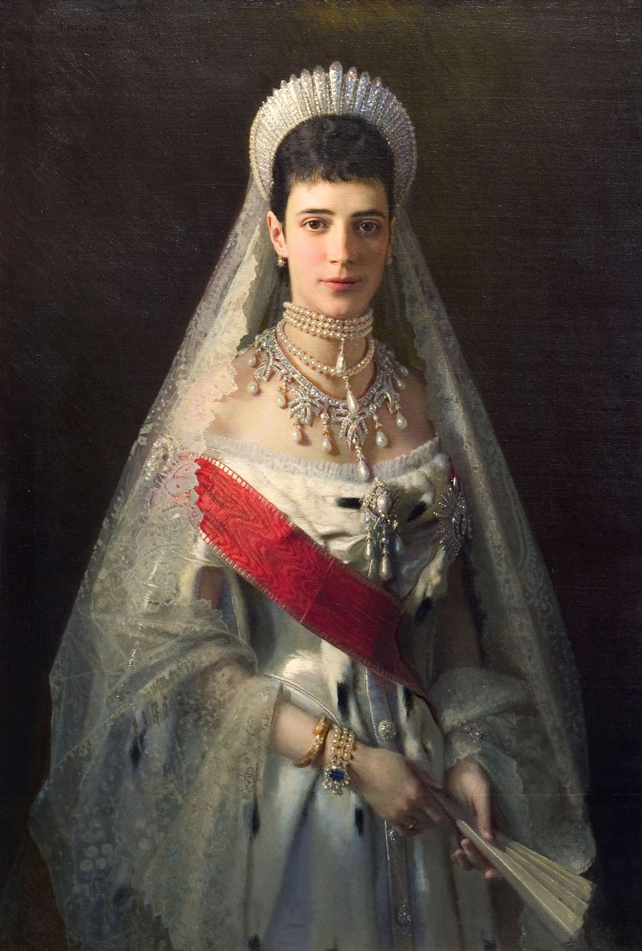 Portrait of Maria Fyodorovna, born Princess Dagmar of Denmark , wife of russian tsar Alexander III by Ivan Kramskoy