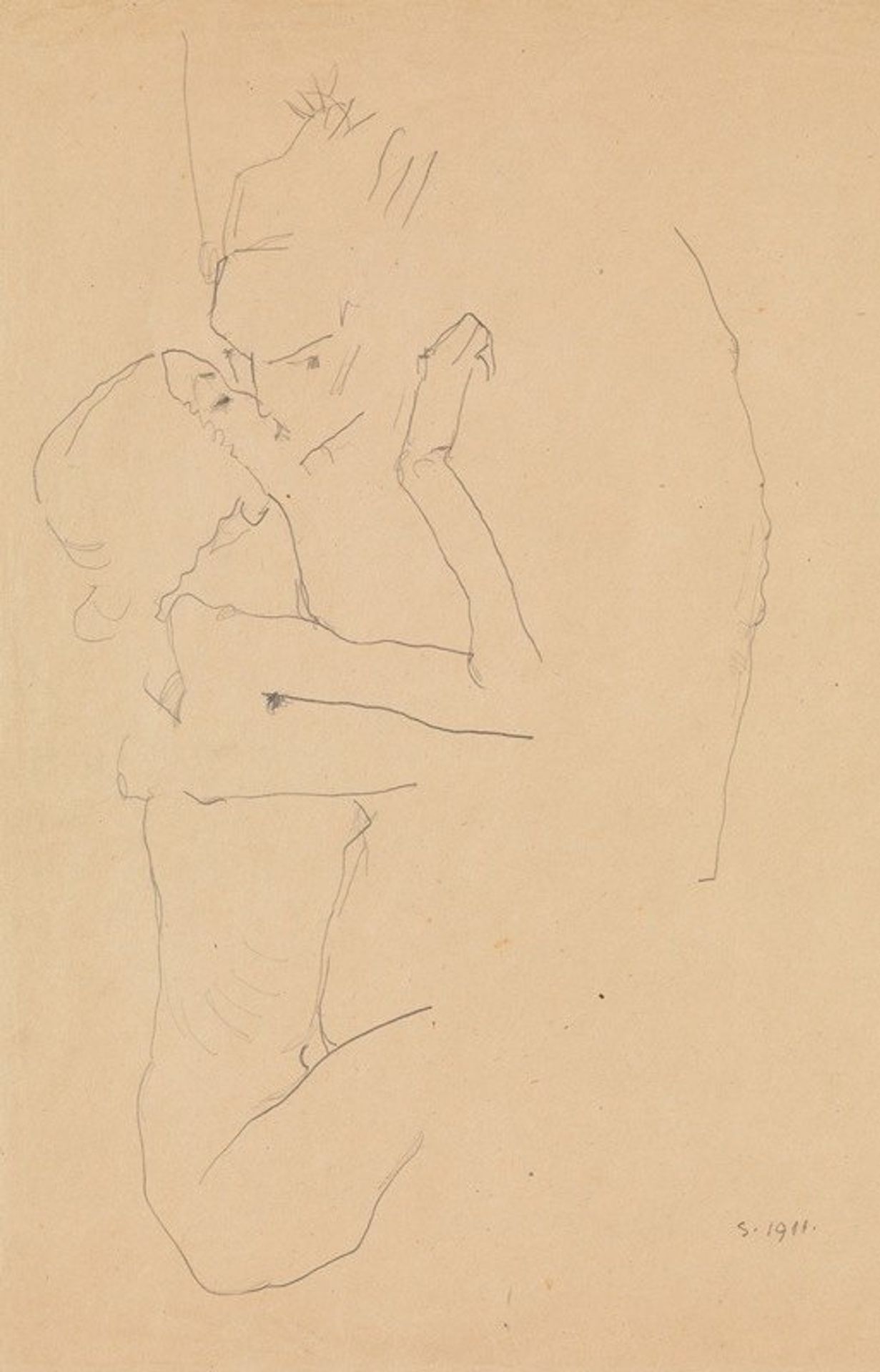 The Kiss by Egon Schiele