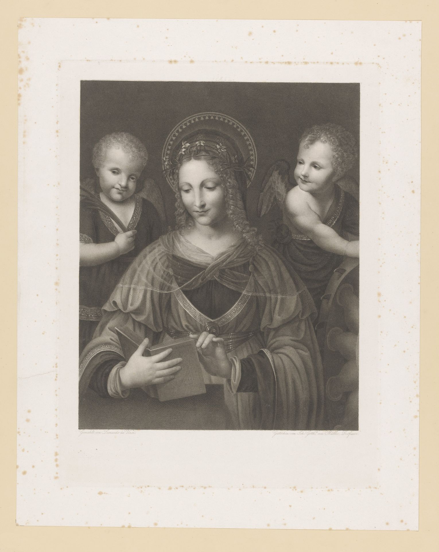 Madonna met twee engelen by Johann Gotthard Müller