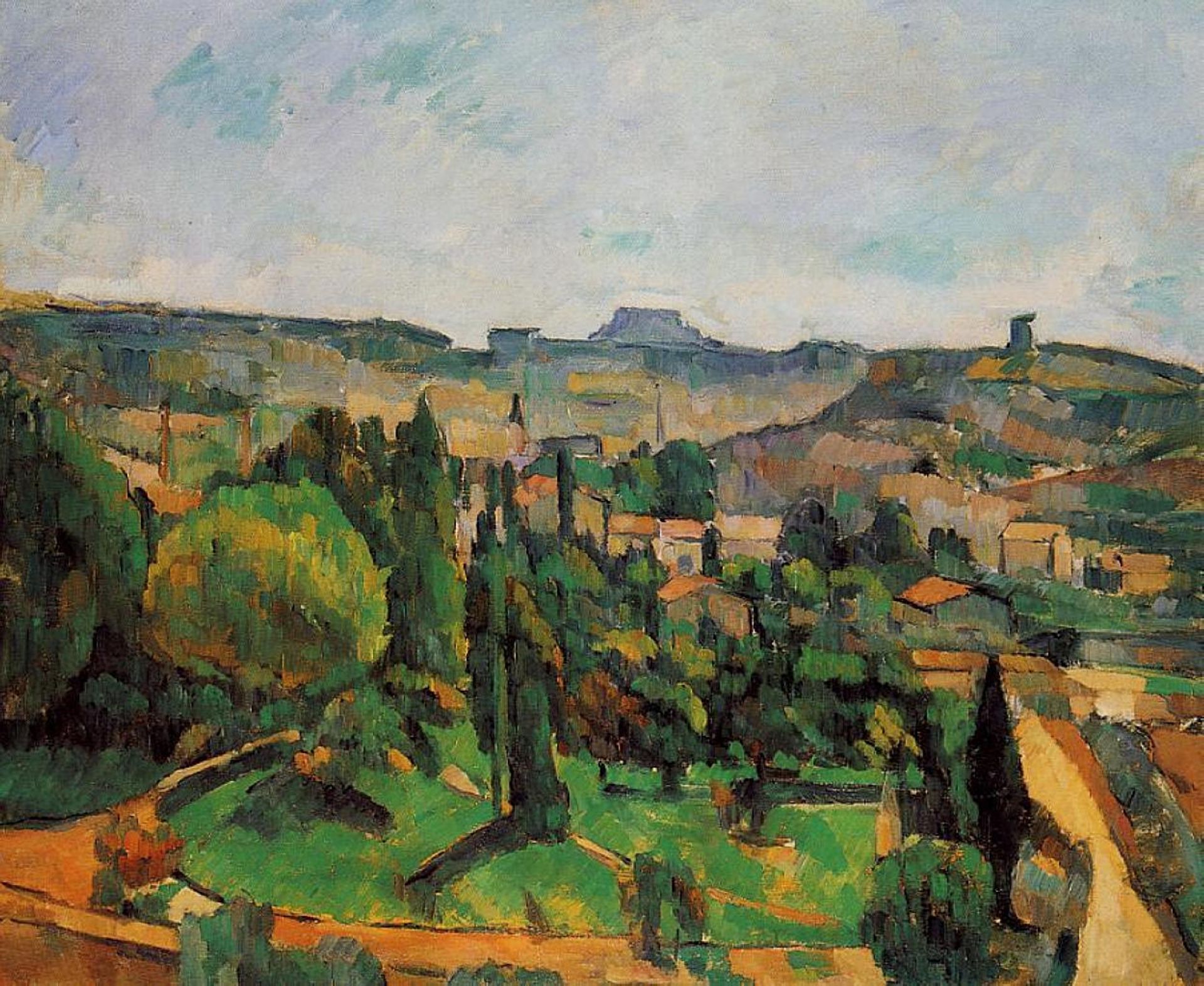Ile de France Landscape by Paul Cézanne