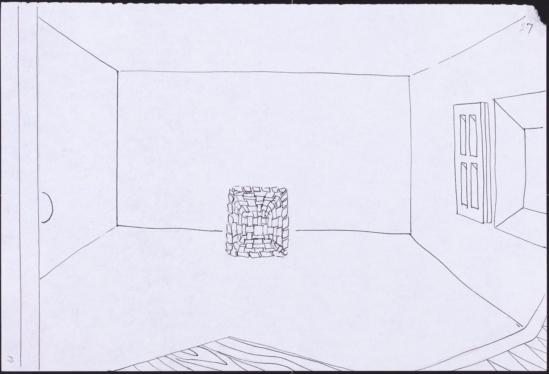 Basket, Table, Door, Window, Mirror, Rug #21 by Richard Artschwager