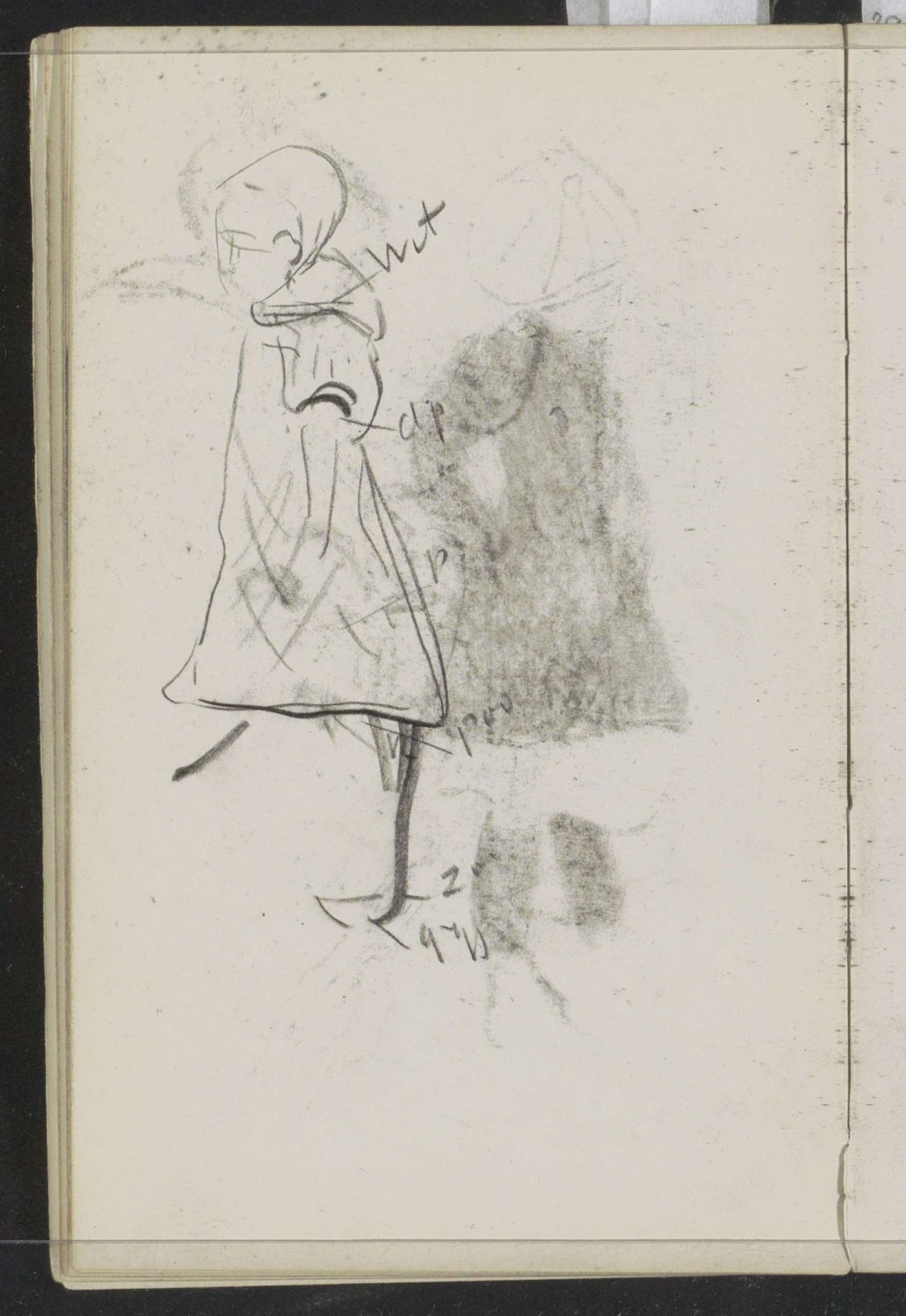 Meisje in een jurk met korte mouwen by Carel Adolph Lion Cachet