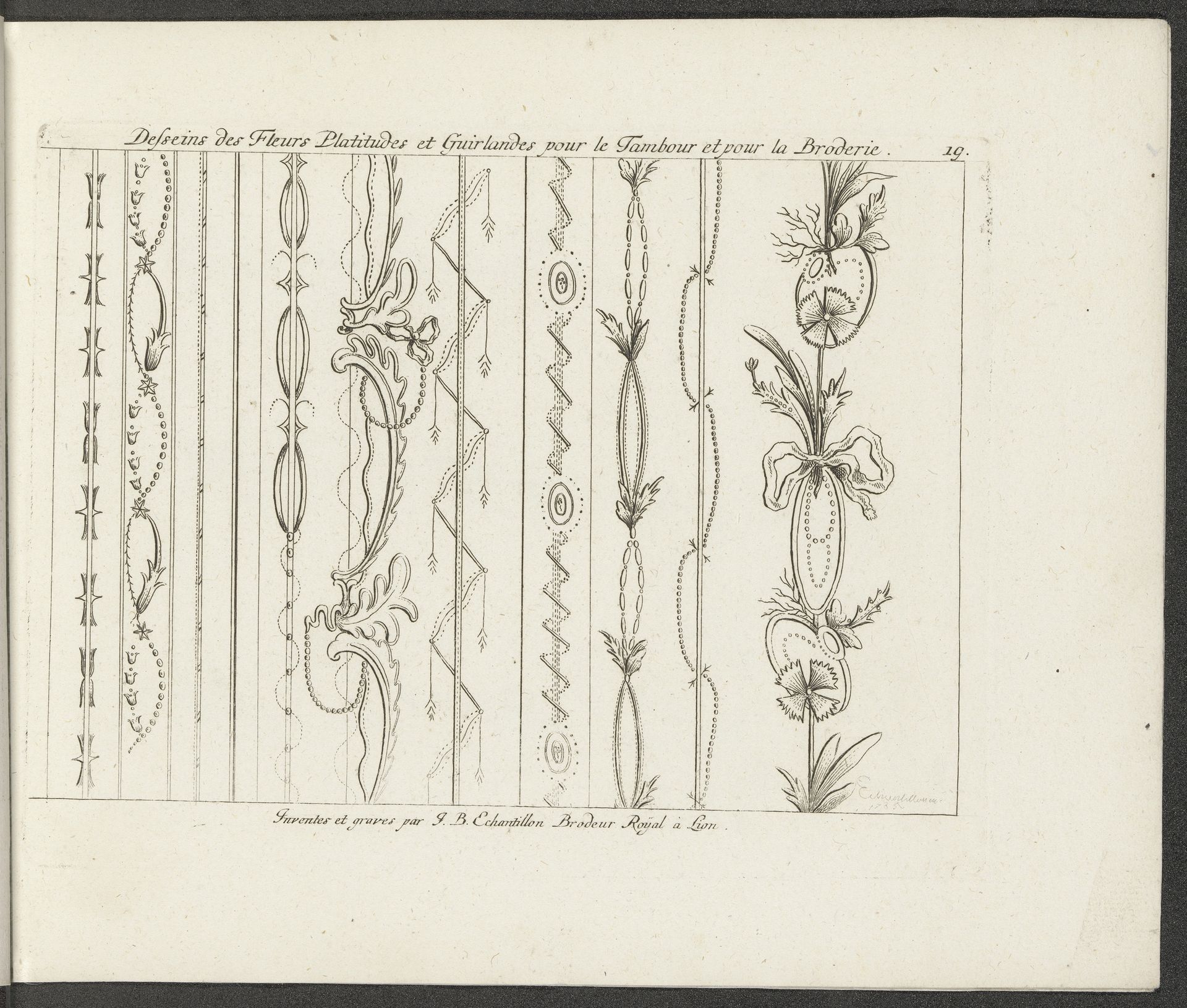Bladmotieven en vlechtwerk by Jean Baptiste Echantillon