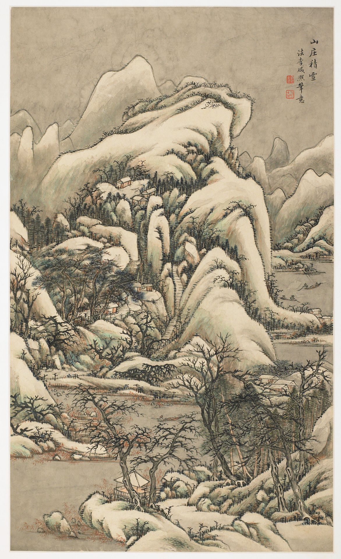 Snow in Mountain Villa by Jin Yongxi