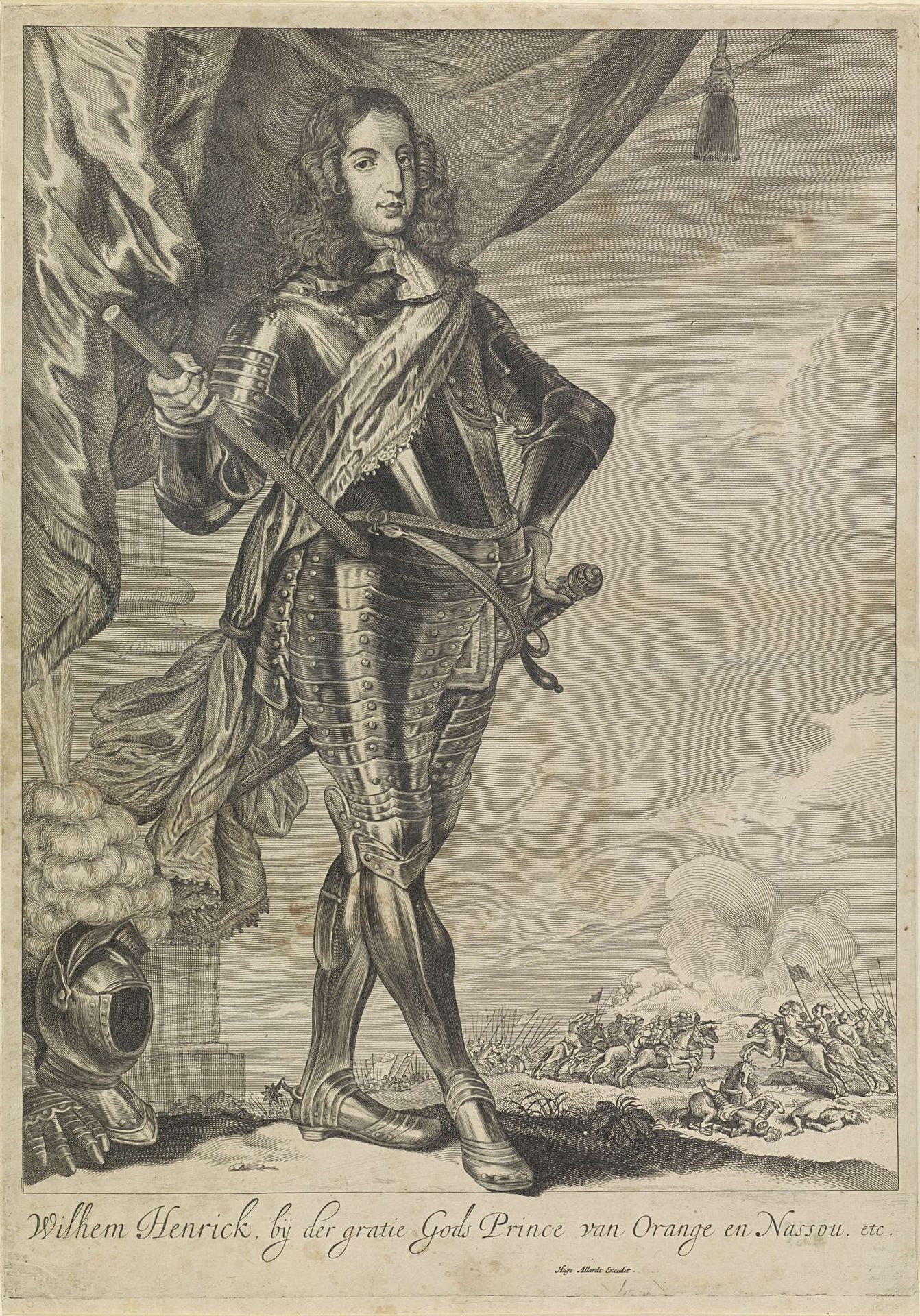 Portret van Willem III, prins van Oranje by Cornelis Visscher