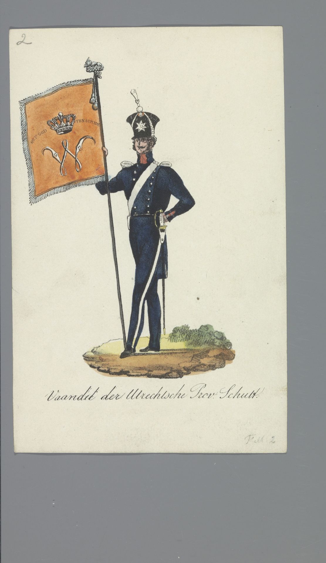 Vaandel der Utrechtsche Prov. Schutt. by Albertus Verhoesen