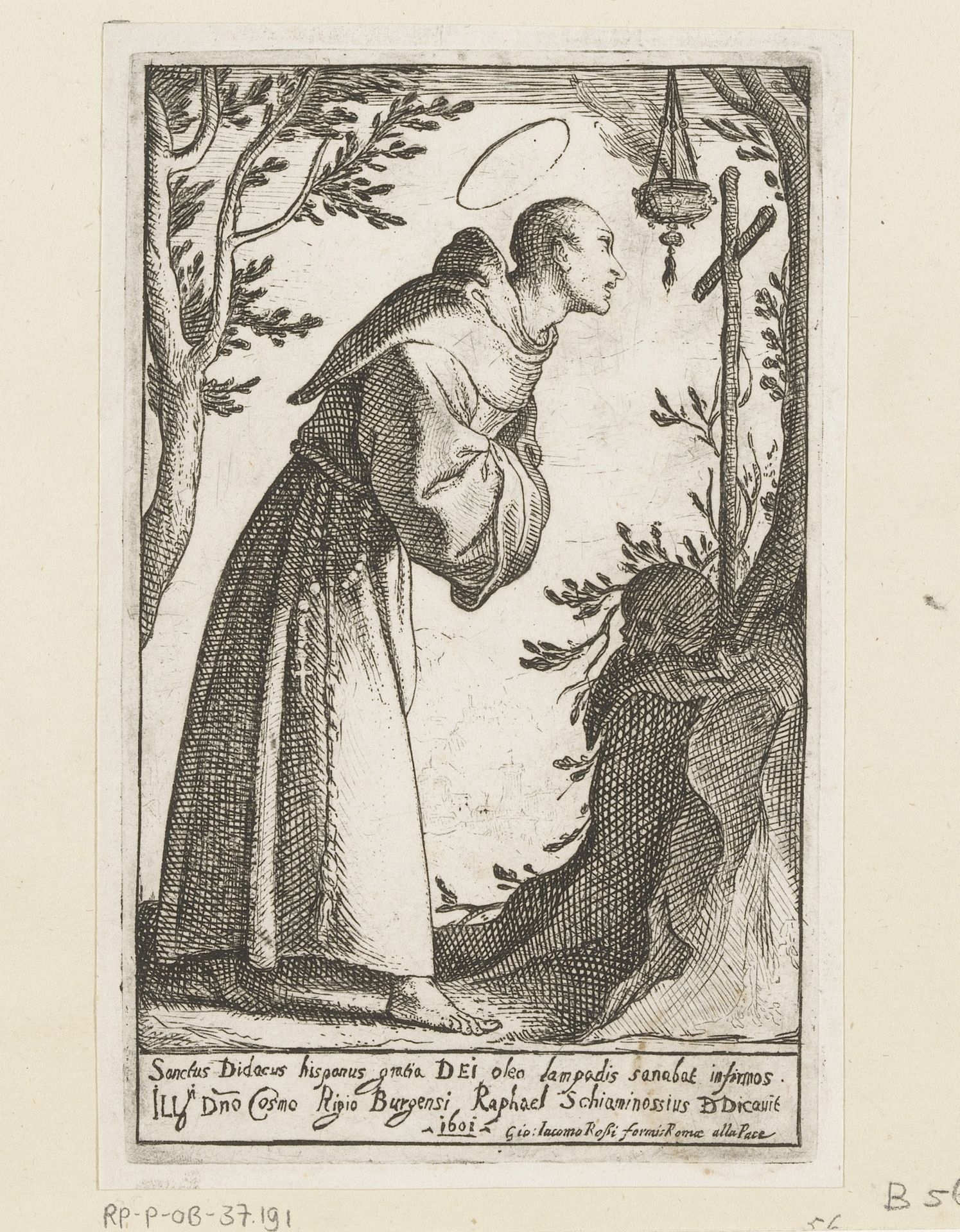 Heilige Didacus van Alcalá by Raffaello Schiaminossi