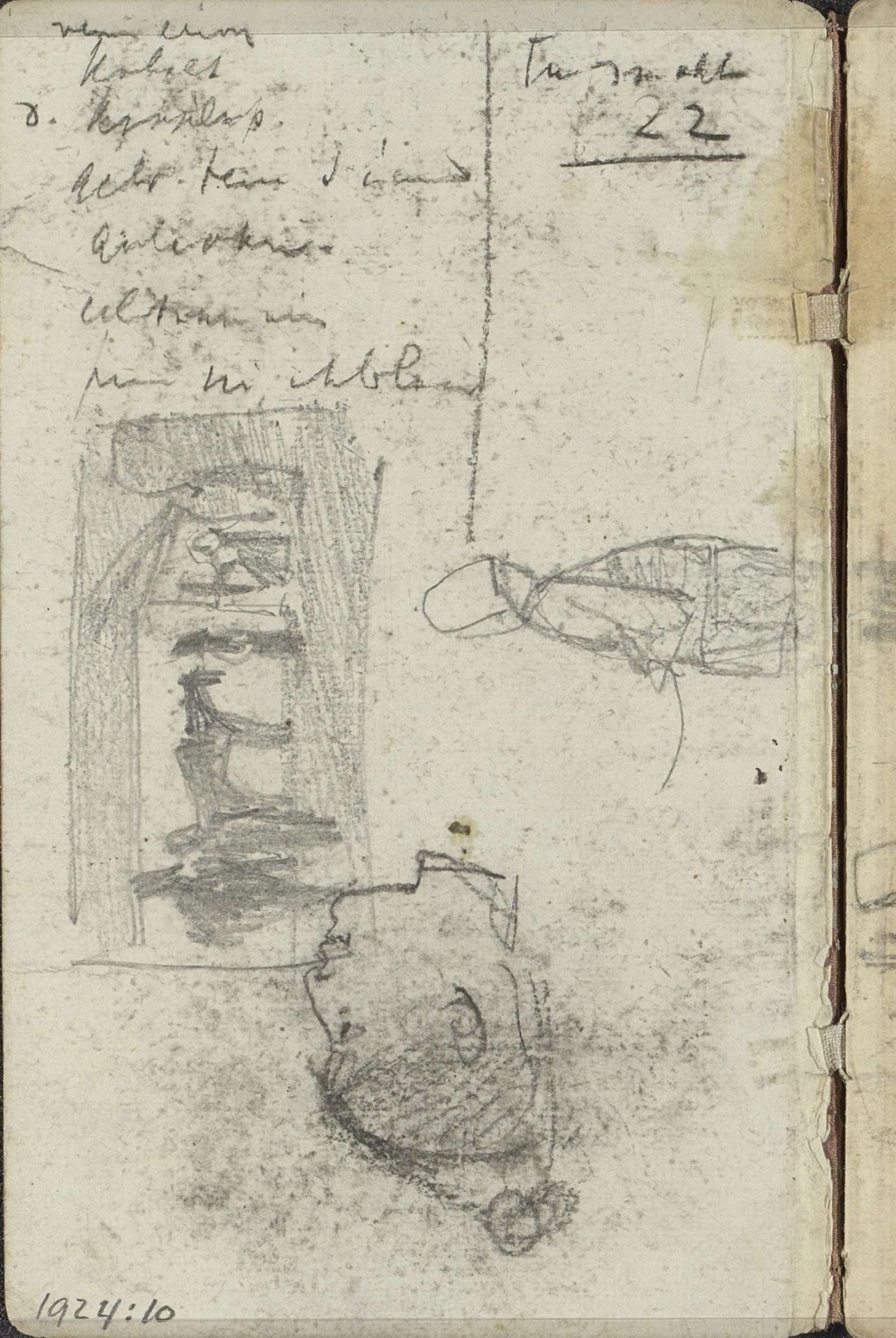 Compositiestudie met paarden en figuurstudies by George Hendrik Breitner