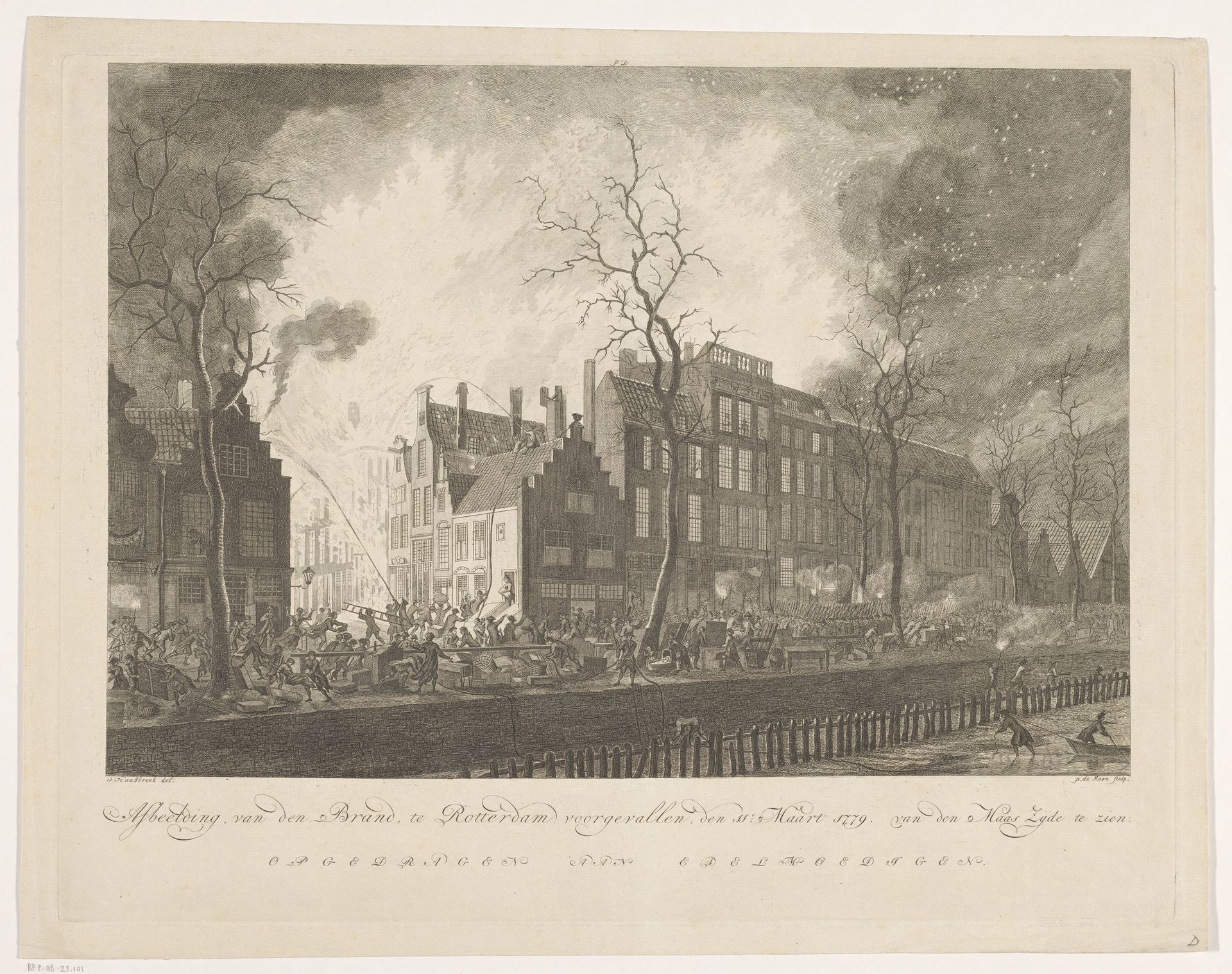 Brand te Rotterdam, 11 maart 1779 by Pieter de Mare