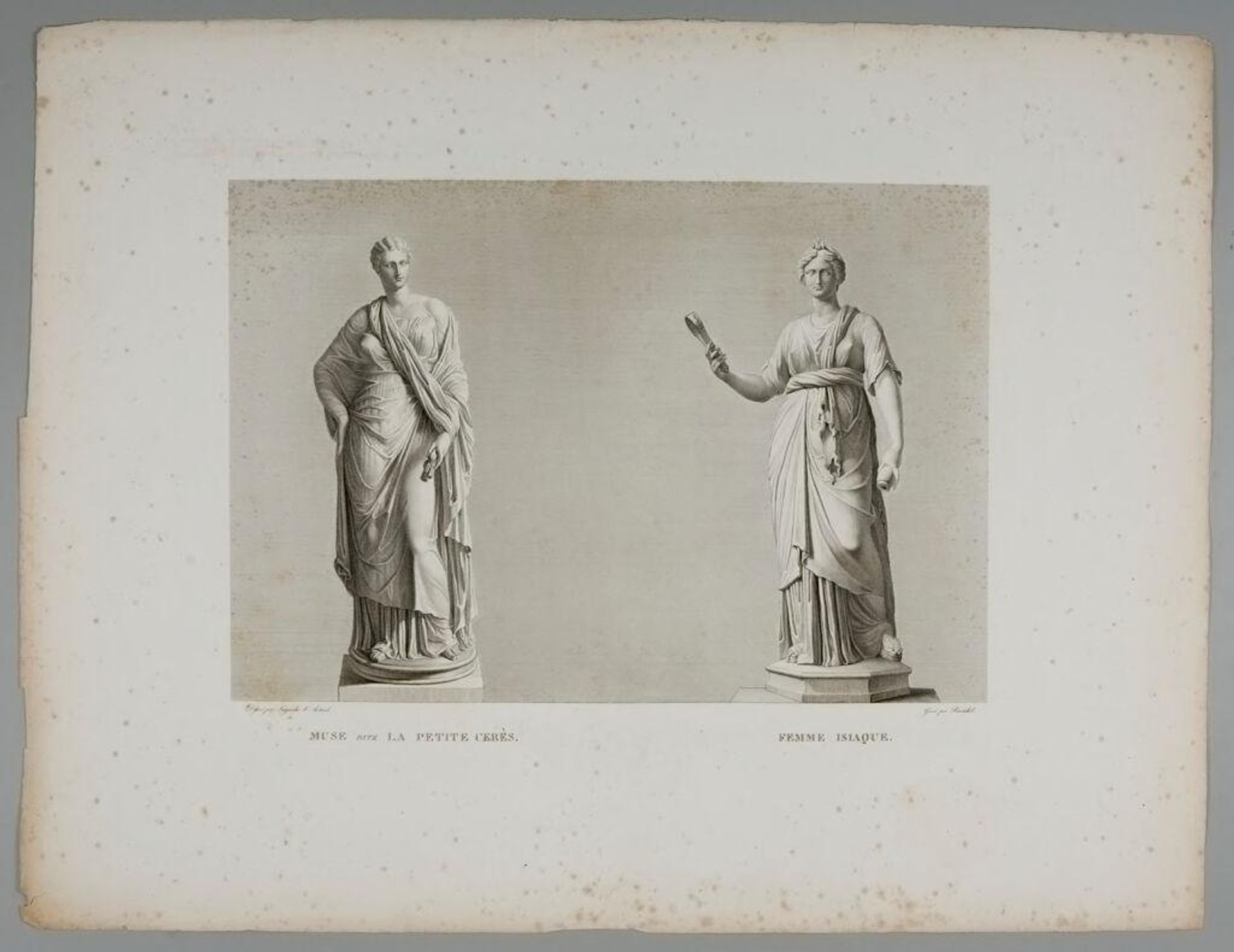 Muse, called the Little Ceres, and Statue of a Woman, after the Antique by Albrecht Christoph Reindel