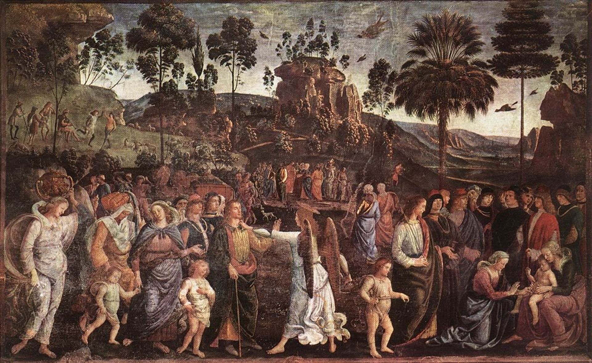 Moses's Journey into Egypt by Pietro Perugino